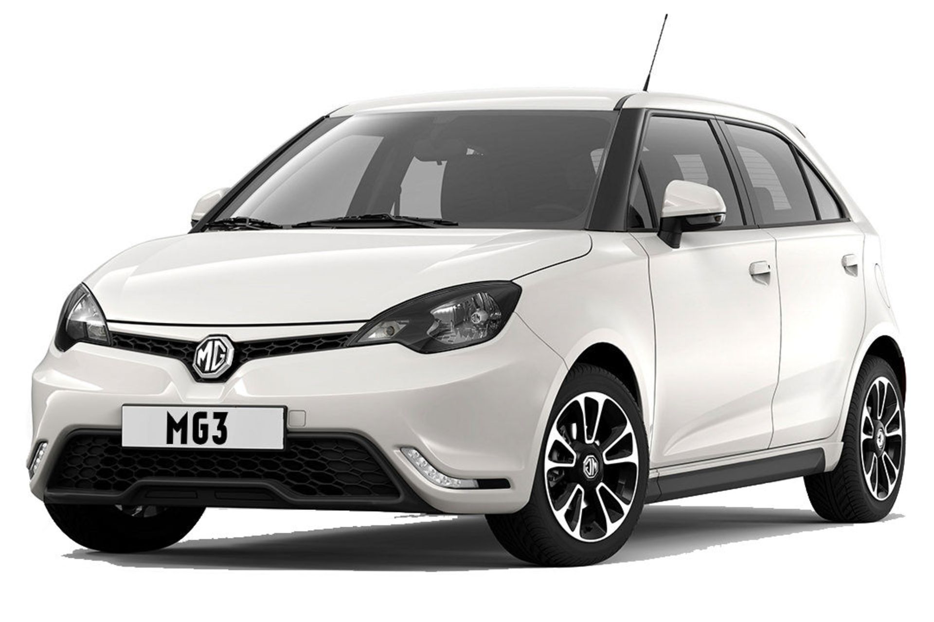 خودرو ام جی 3 سفید نمای جلو / MG 3