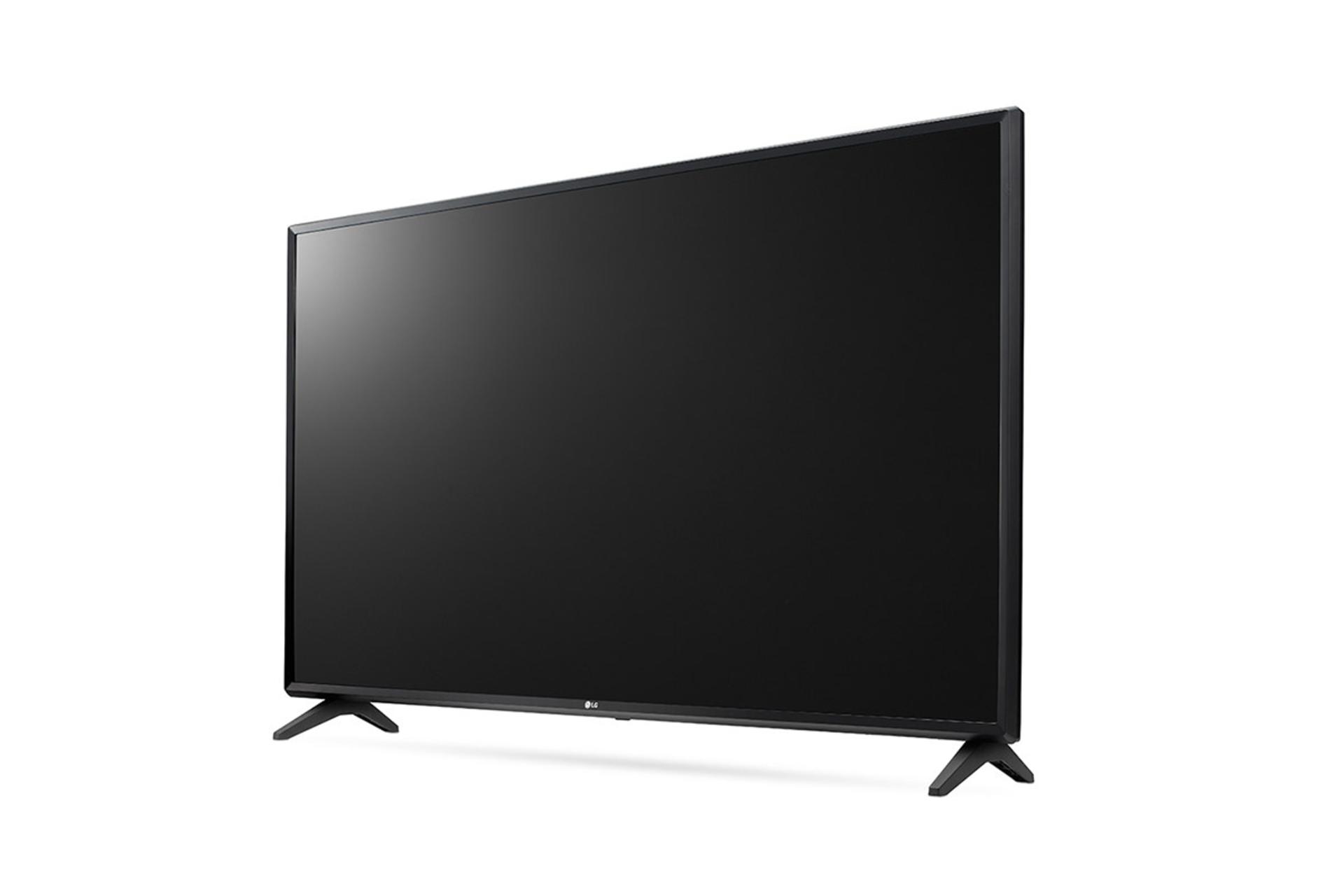 نمای نیم رخ تلویزیون ال جی LJ5500 مدل 43 اینچ با رنگ مشکی و صفحه خاموش