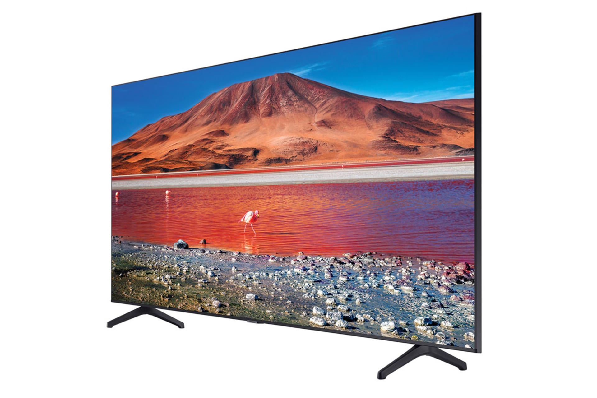 نمای نیمرخ تلویزیون سامسونگ TU7100 مدل 58 اینچ