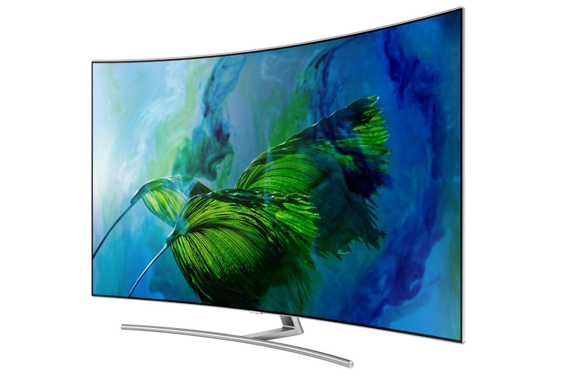 نمای نیمرخ تلویزیون سامسونگ Q8C مدل 55 اینچ