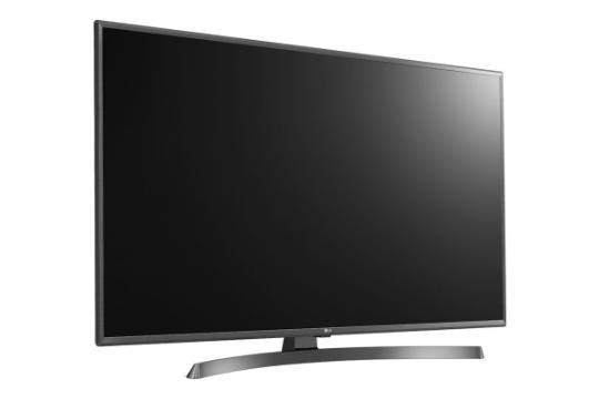 نمای نیمرخ راست تلویزیون ال جی UK6750 مدل 43 اینچ با صفحه خاموش