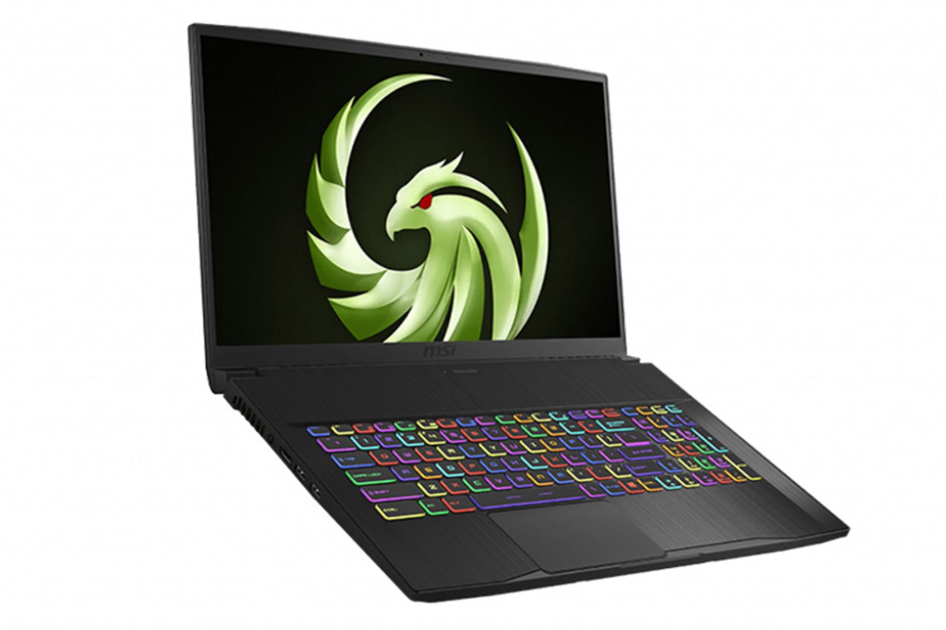لپ تاپ ام اس آی براوو 17 از نمای جلو با صفحه روشن