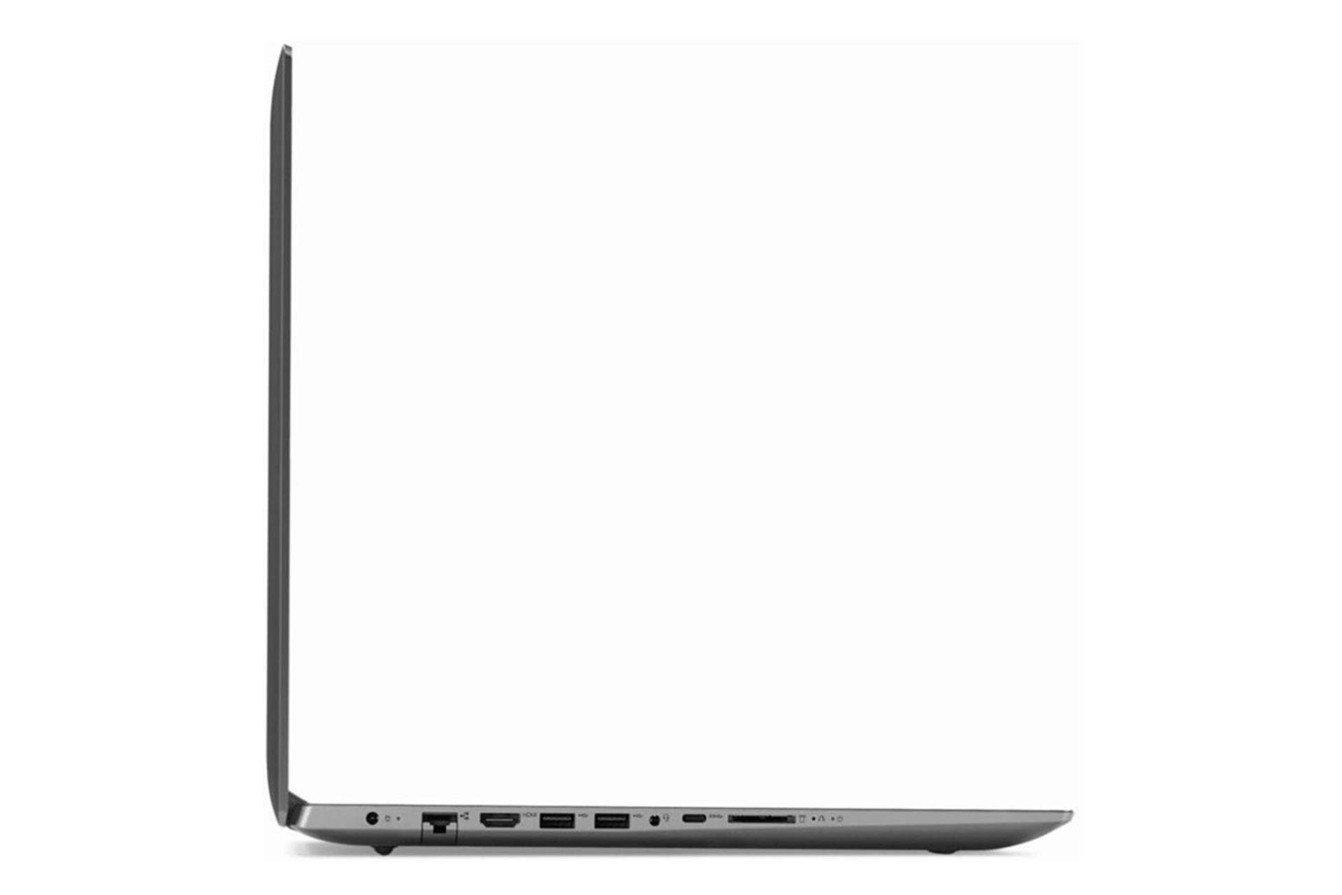 لپ تاپ لنوو آیدیاپد 330 از نمای کنار و نمایش پورت ها