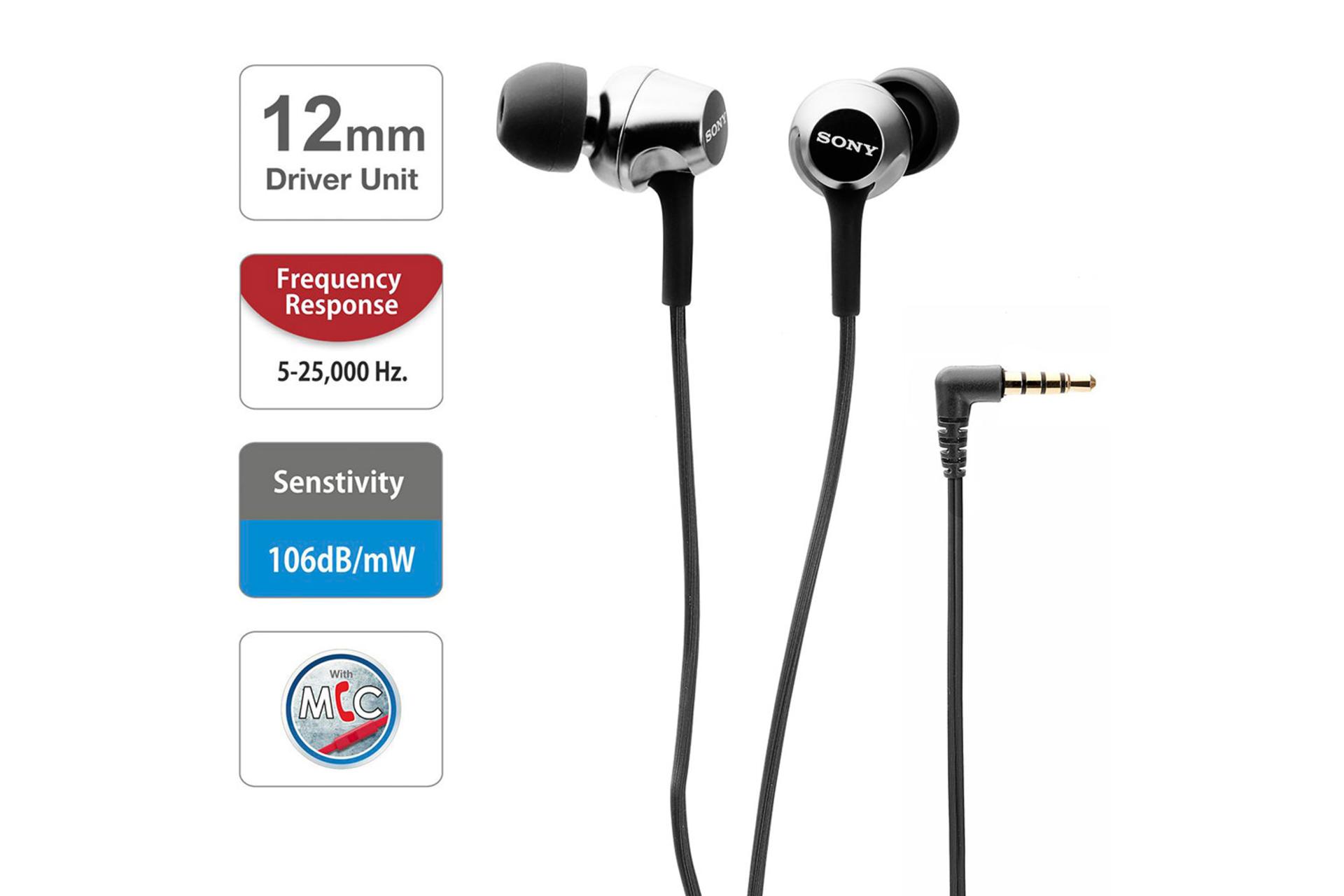 مشخصات هدفون سونی Sony MDR-EX255AP