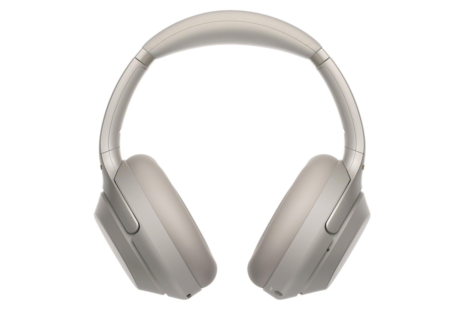 نمای جلو هدفون سونی Sony WH-1000XM3 با رنگ بژ