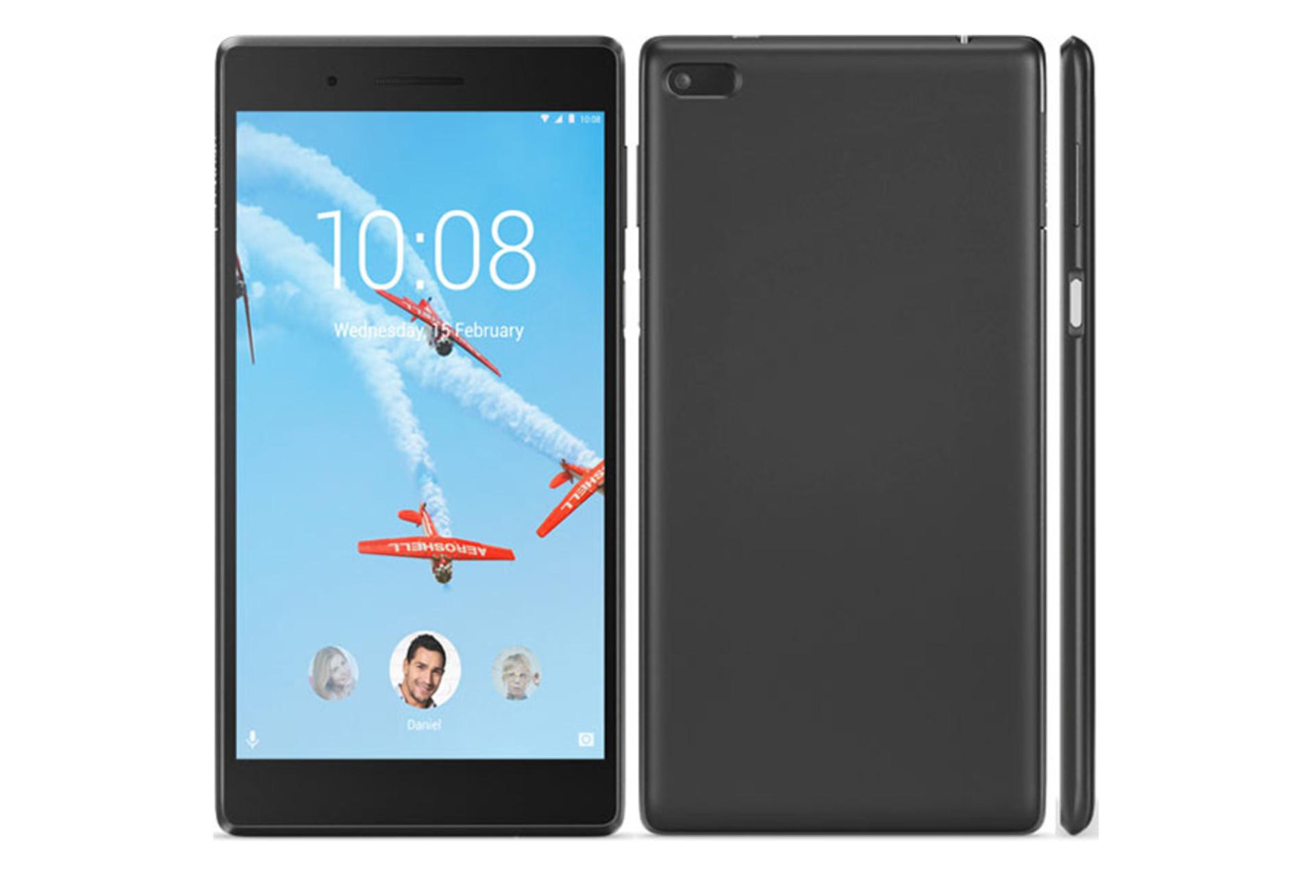 نمای پشت جلو و کنار تبلت لنوو تب 4 7 اسنشال