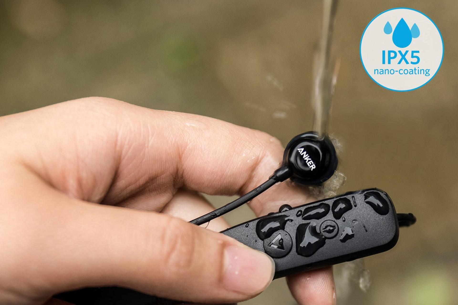 استاندارد IPX5 هدفون انکر Anker SoundBuds Lite ضدآب