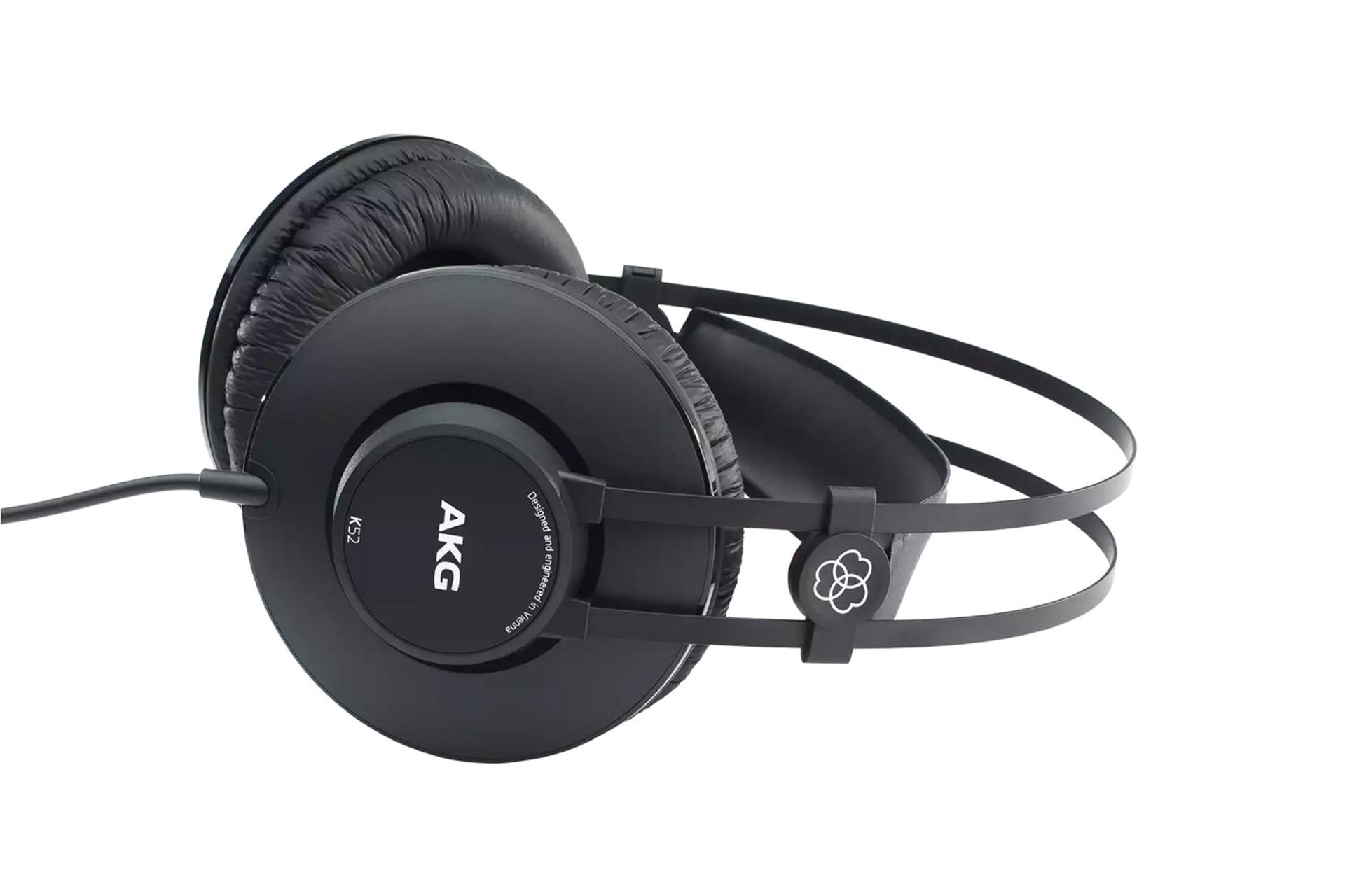 هدفون AKG K52 به صورت خوابیده و رنگ مشکی