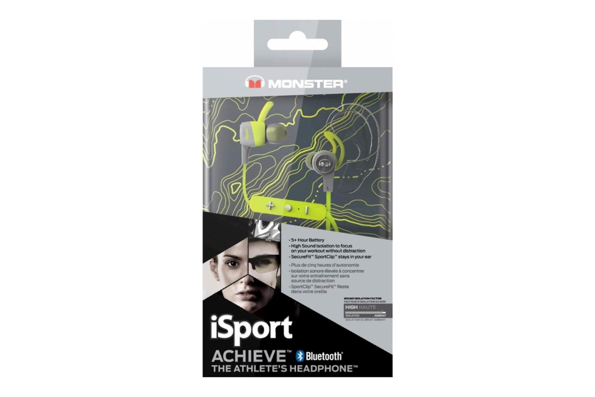 جعبه هدفون بی سیم مانستر Monster iSport Achieve سبز