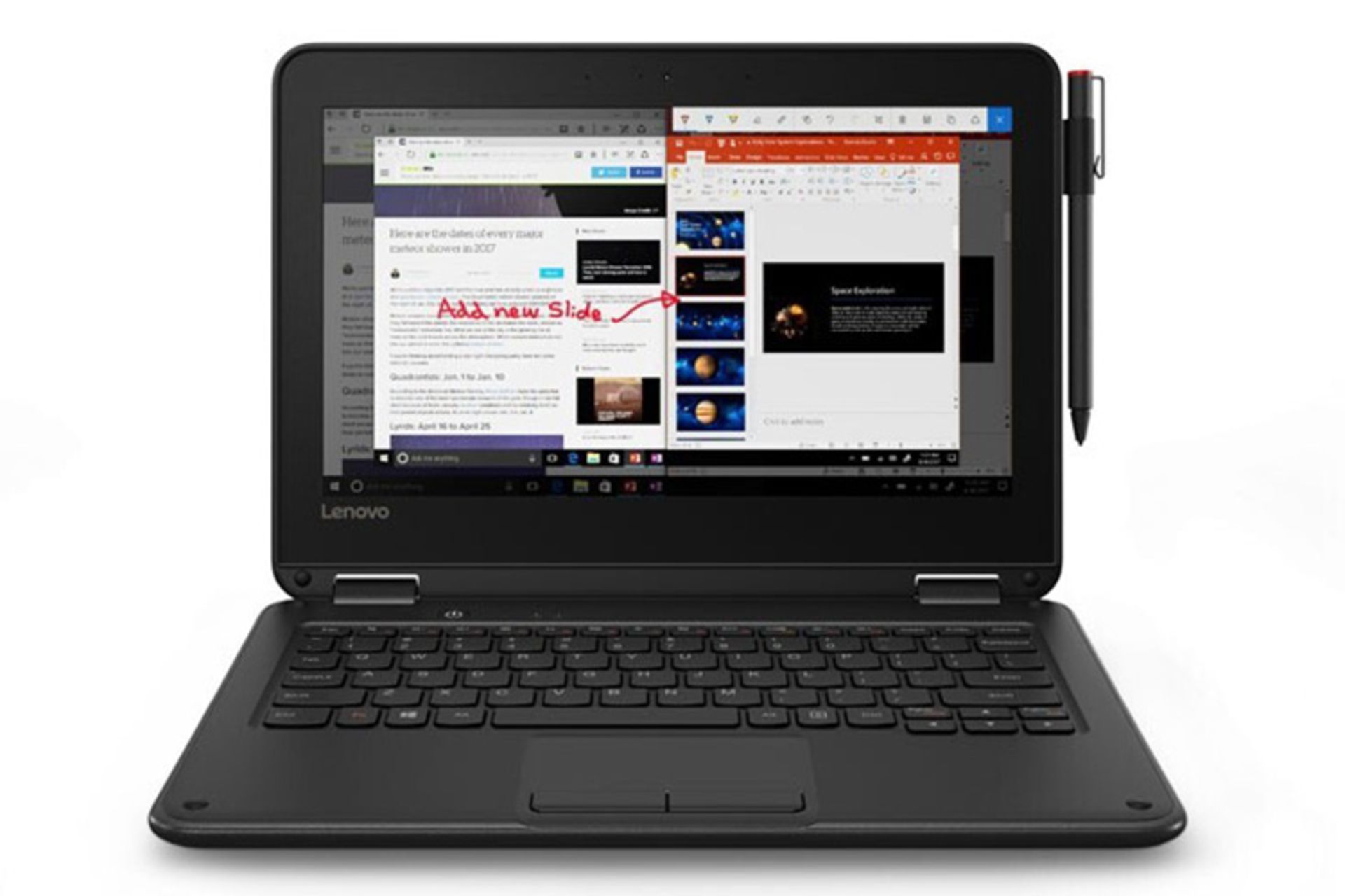 لپ تاپ لنوو 300e از نمای جلو