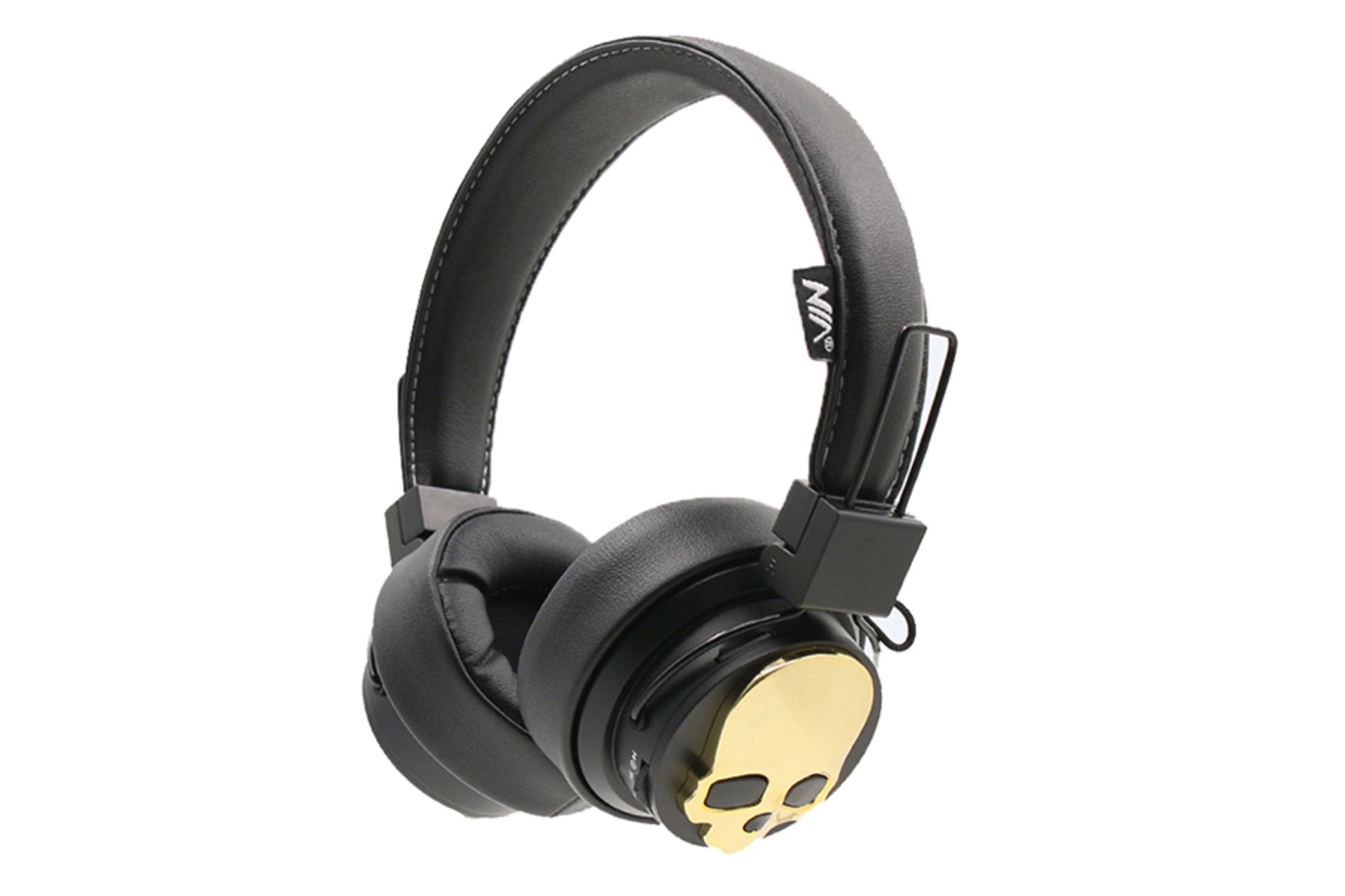 هدفون نیا X7 طرح اسکلت مشکی طلایی