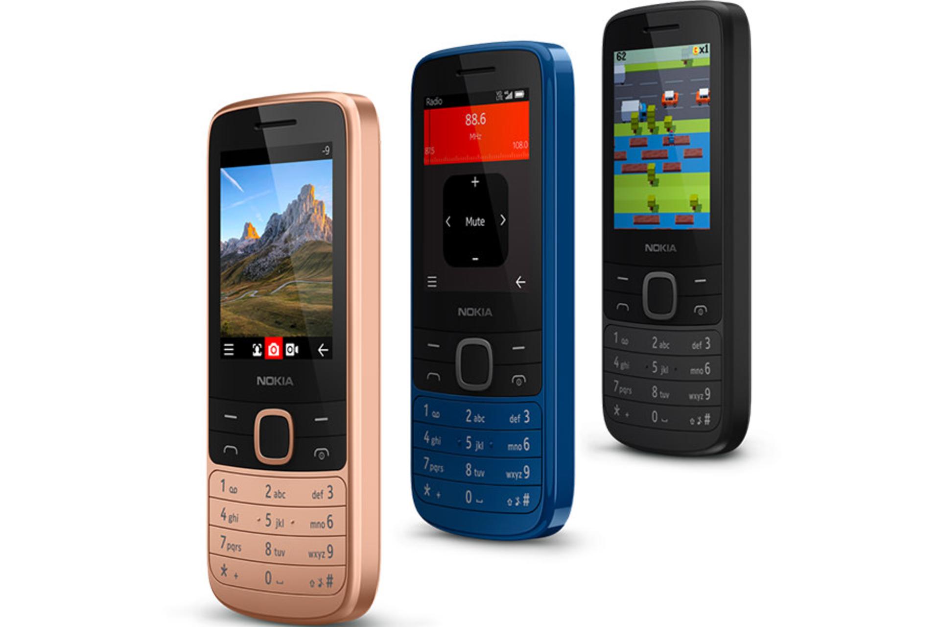 گوشی Nokia 215 4G نمای بغل و جلو - بازی / نوکیا 215 