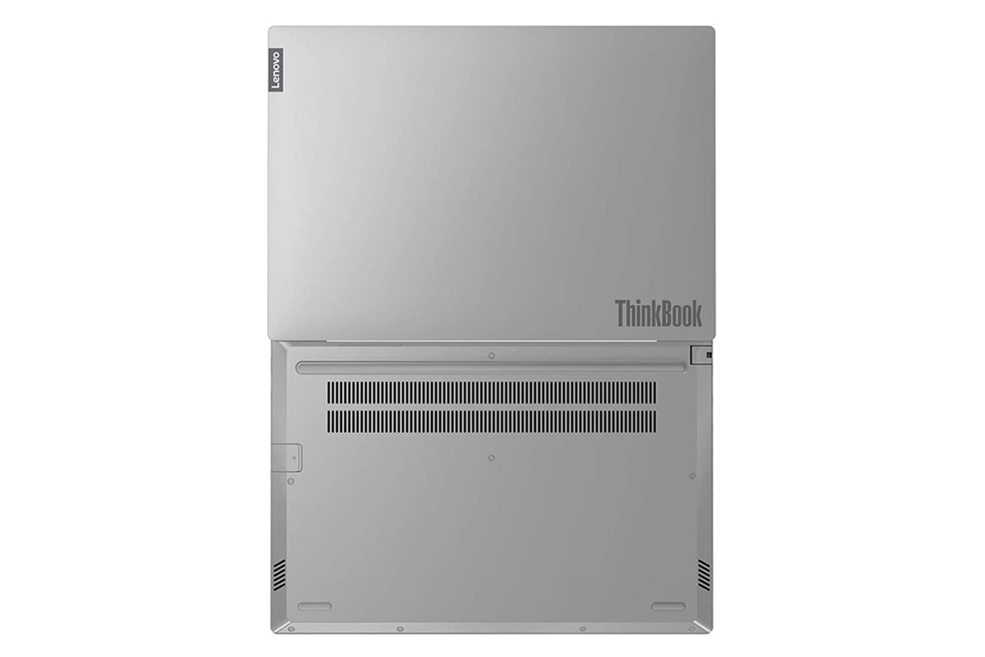 لپ تاپ لنوو تینک بوک 14 در حالت باز از نمای پشت