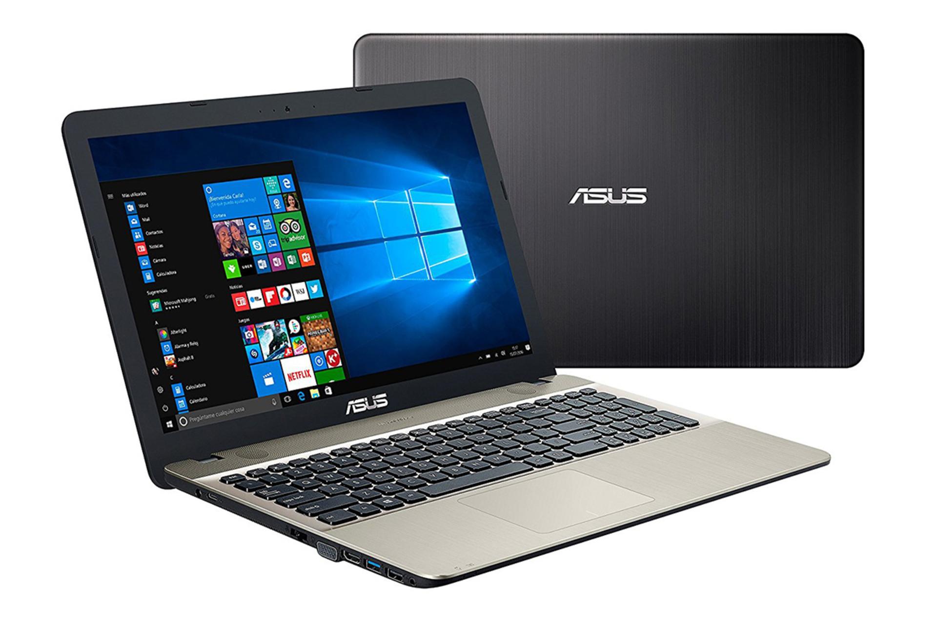 نمای پشت و جلو لپ تاپ ایسوس ویووبوک K540UB