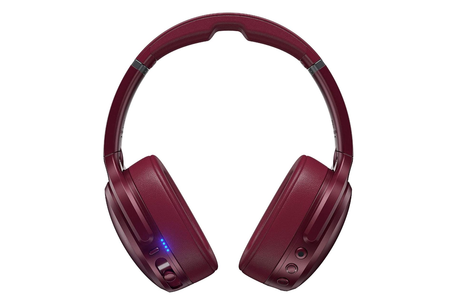 نمای روبرو هدفون بی سیم اسکال کندی Skullcandy Crusher ANC قرمز