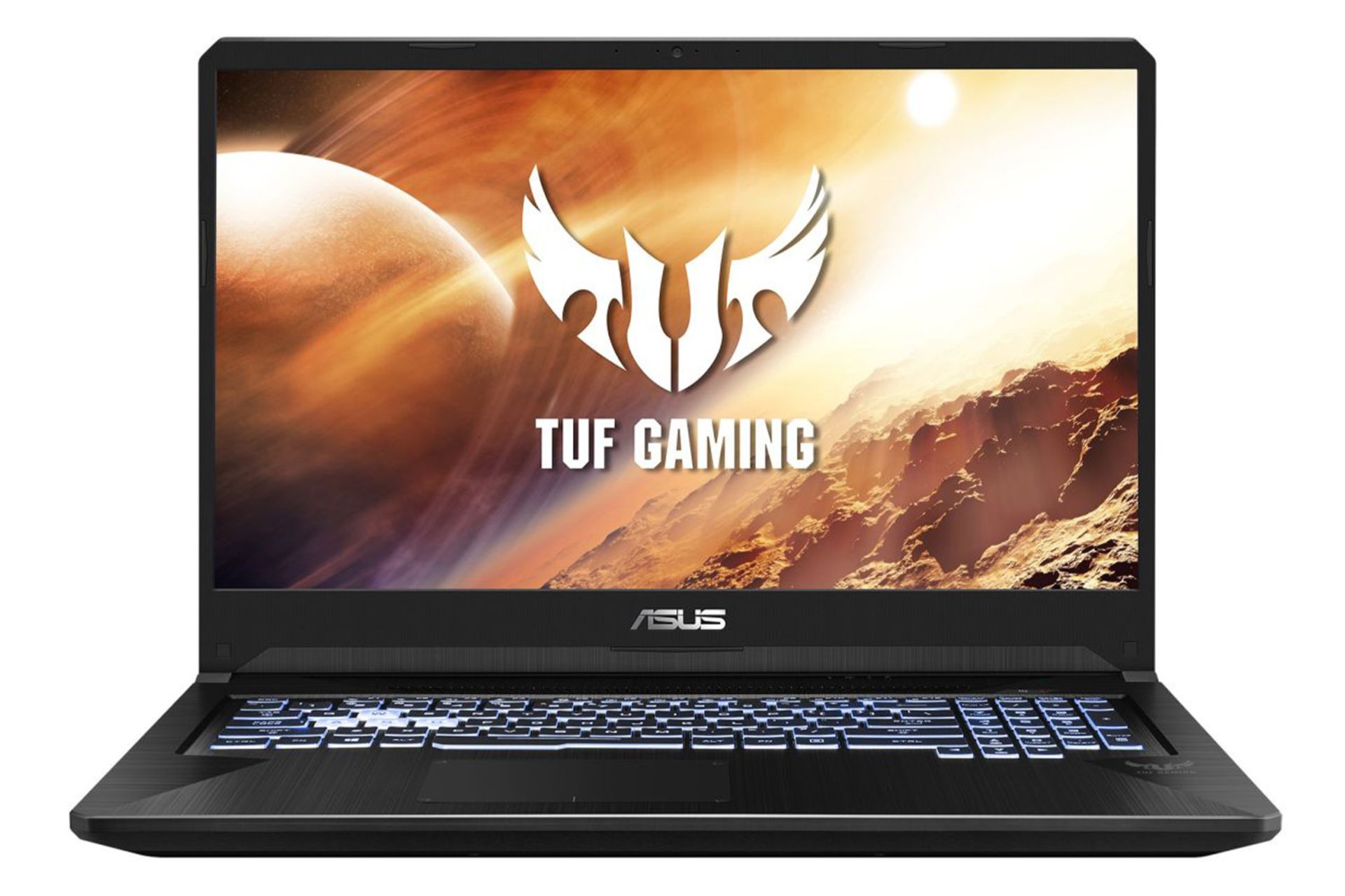 لپ‌تاپ ASUS TUF Gaming FX705DT نمای جلو صفحه کلید و صفحه نمایش / TUF Gaming FX705DT ایسوس