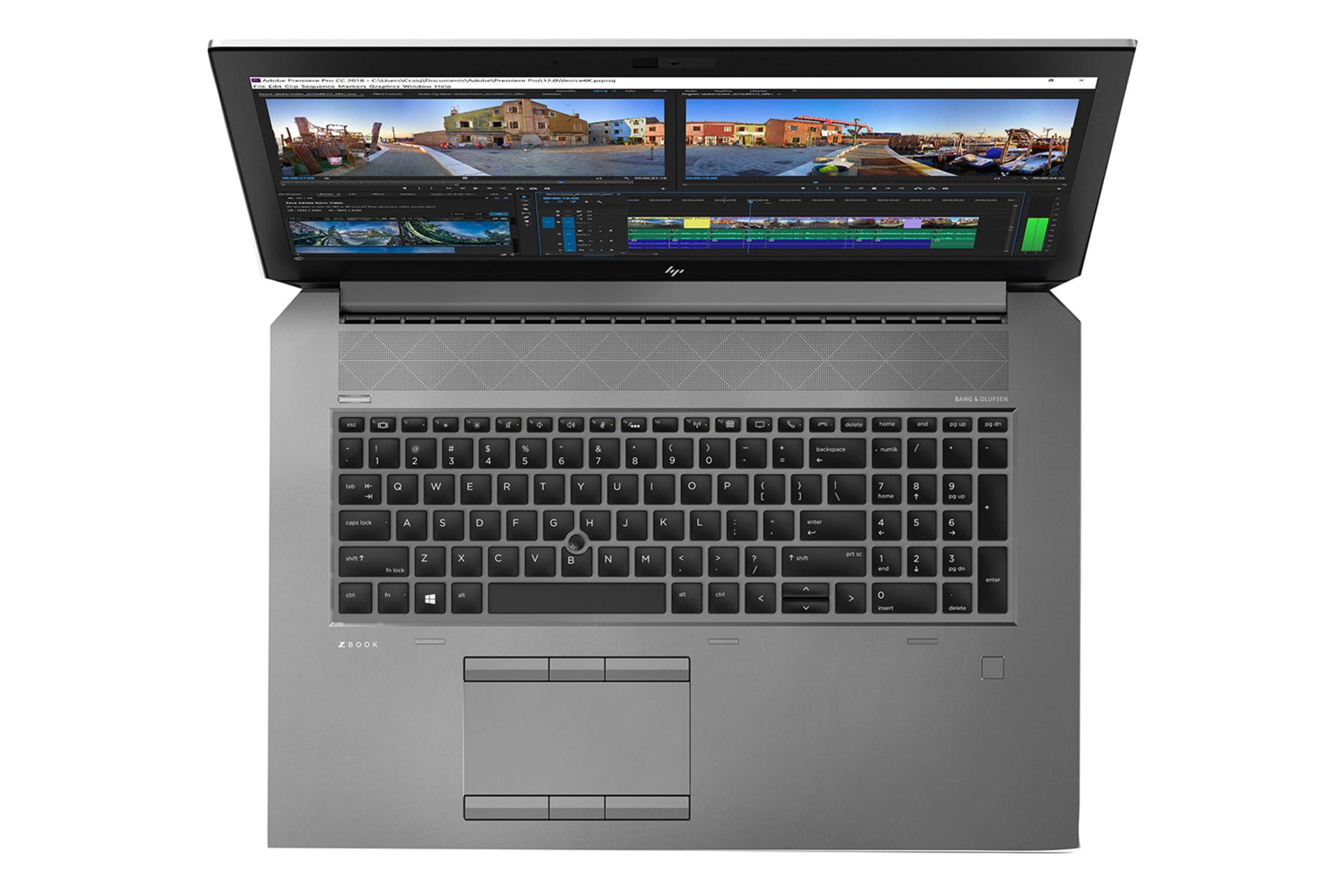 نمای بالا لپ تاپ اچ پی زدبوک 17 جی 5 موبایل ورک استیشن