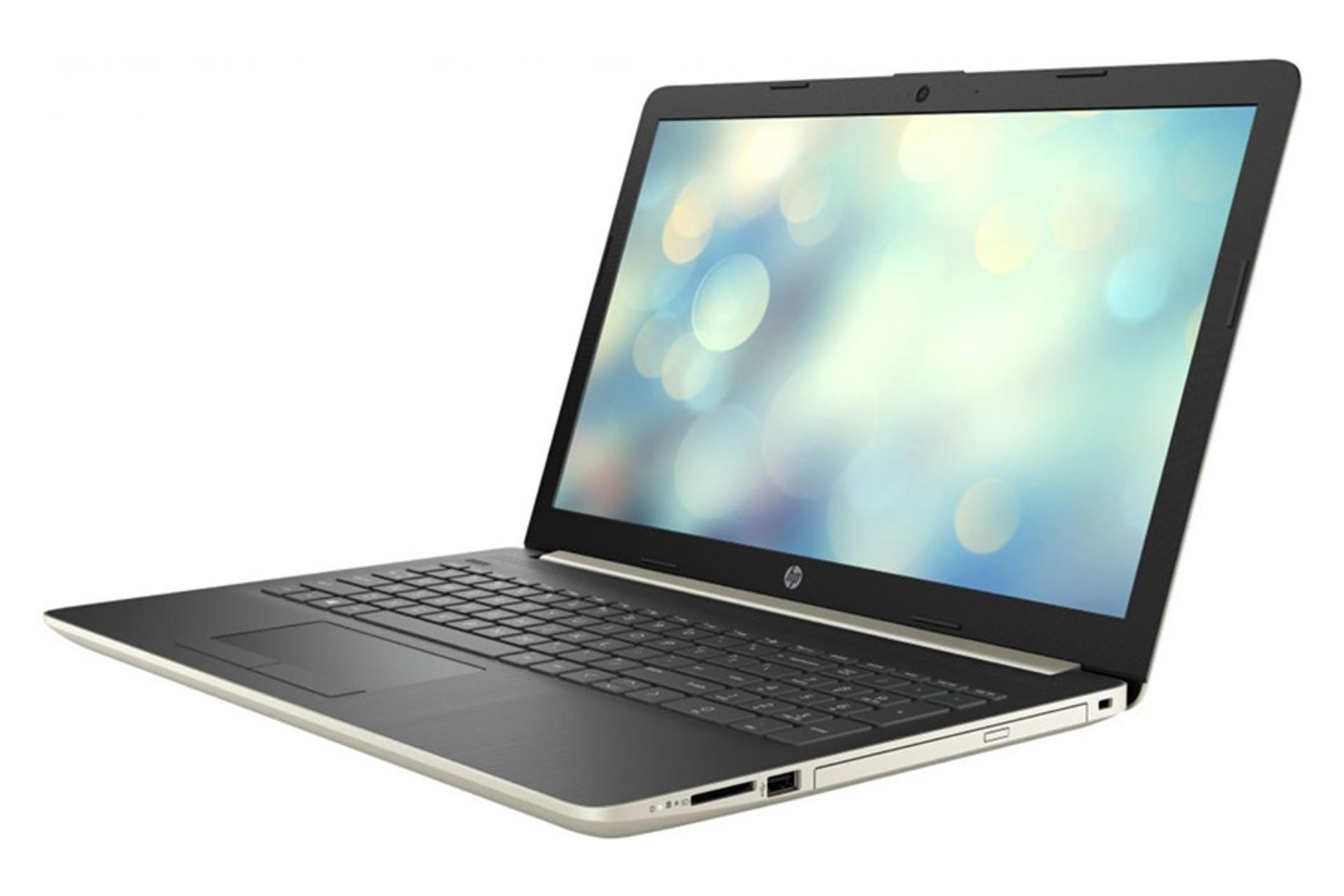 نمای نیمرخ لپ تاپ اچ پی 15-da2206nia با صفحه روشن