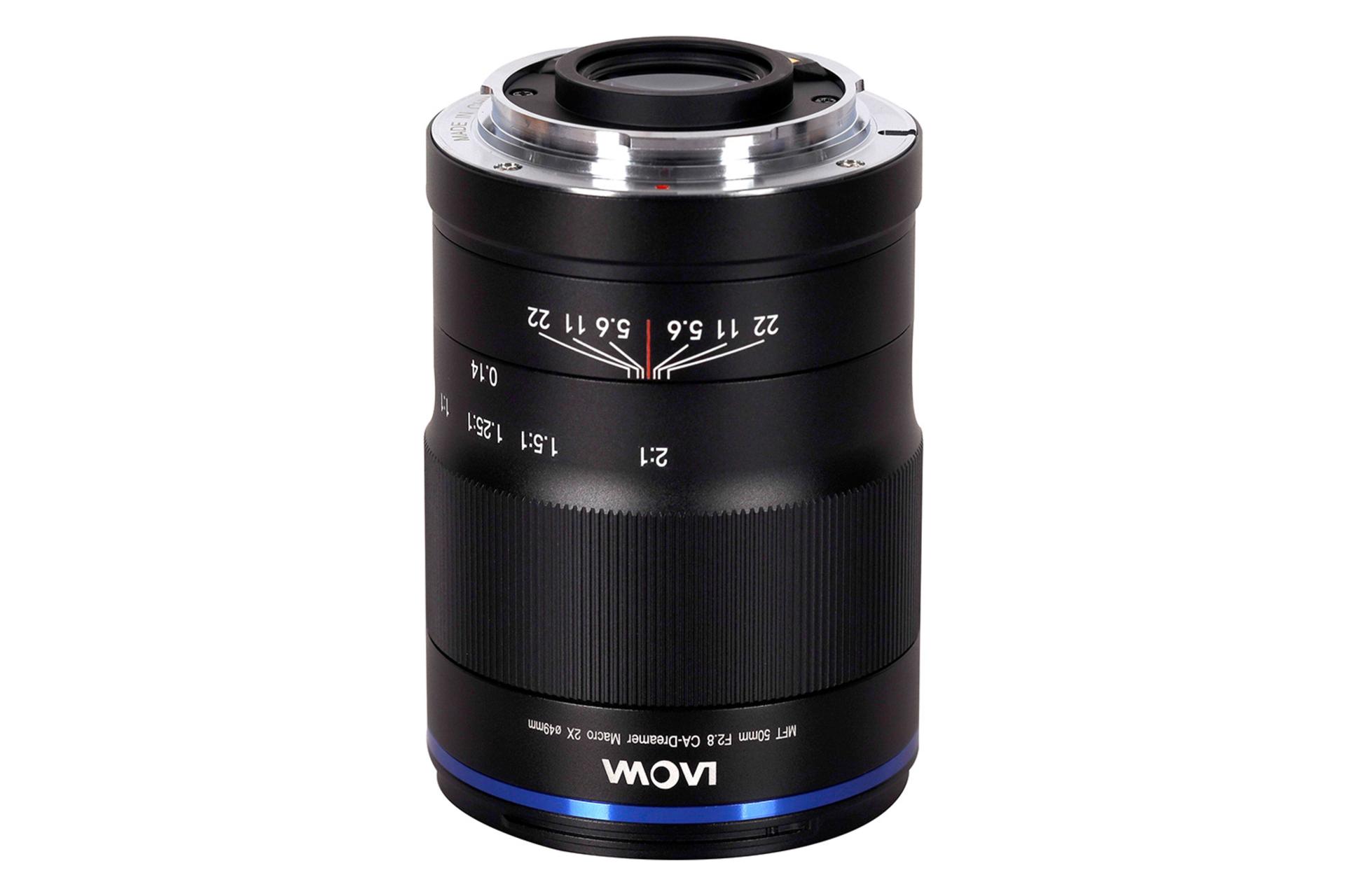 لنز ونوس لائووا 50mm f2.8 در حالت ایستاده به صورت برعکس