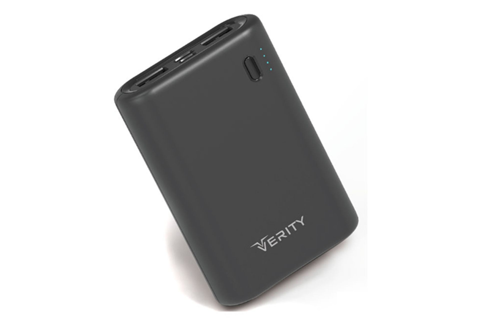 نمای جلو و محل نمایش نمایشگر LED و درگاه خروجی پاور بانک Verity V-PA116