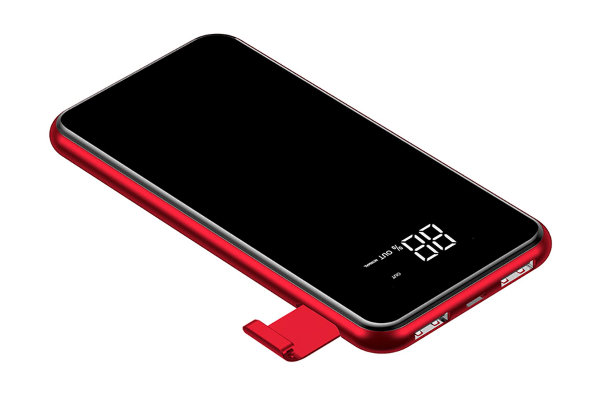 پاور بانک قرمز باسئوس PPALL-EX09