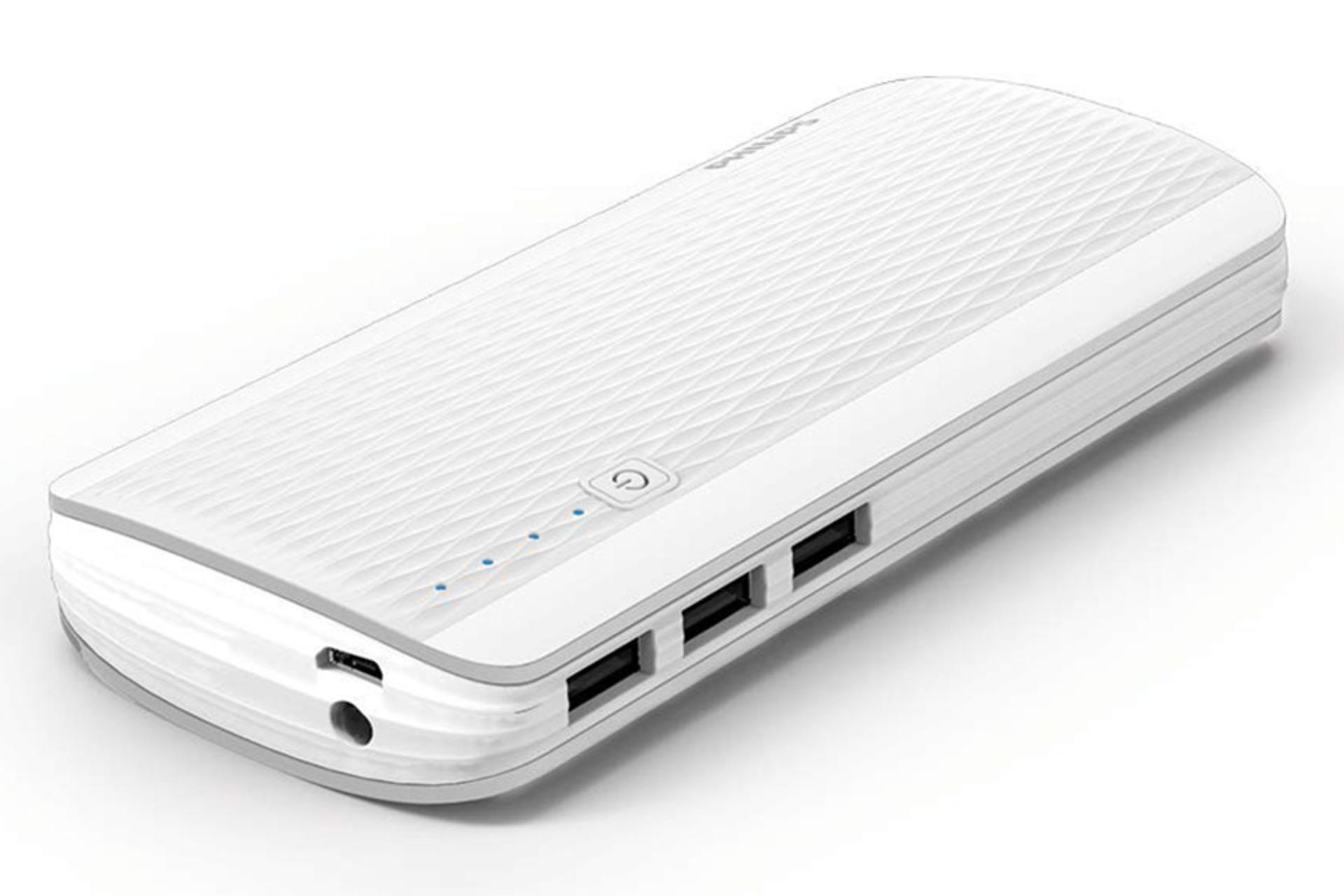 نمای نیمرخ پاوربانک فیلیپس DLP2711NW با ظرفیت 11000 میلی‌آمپر ساعت