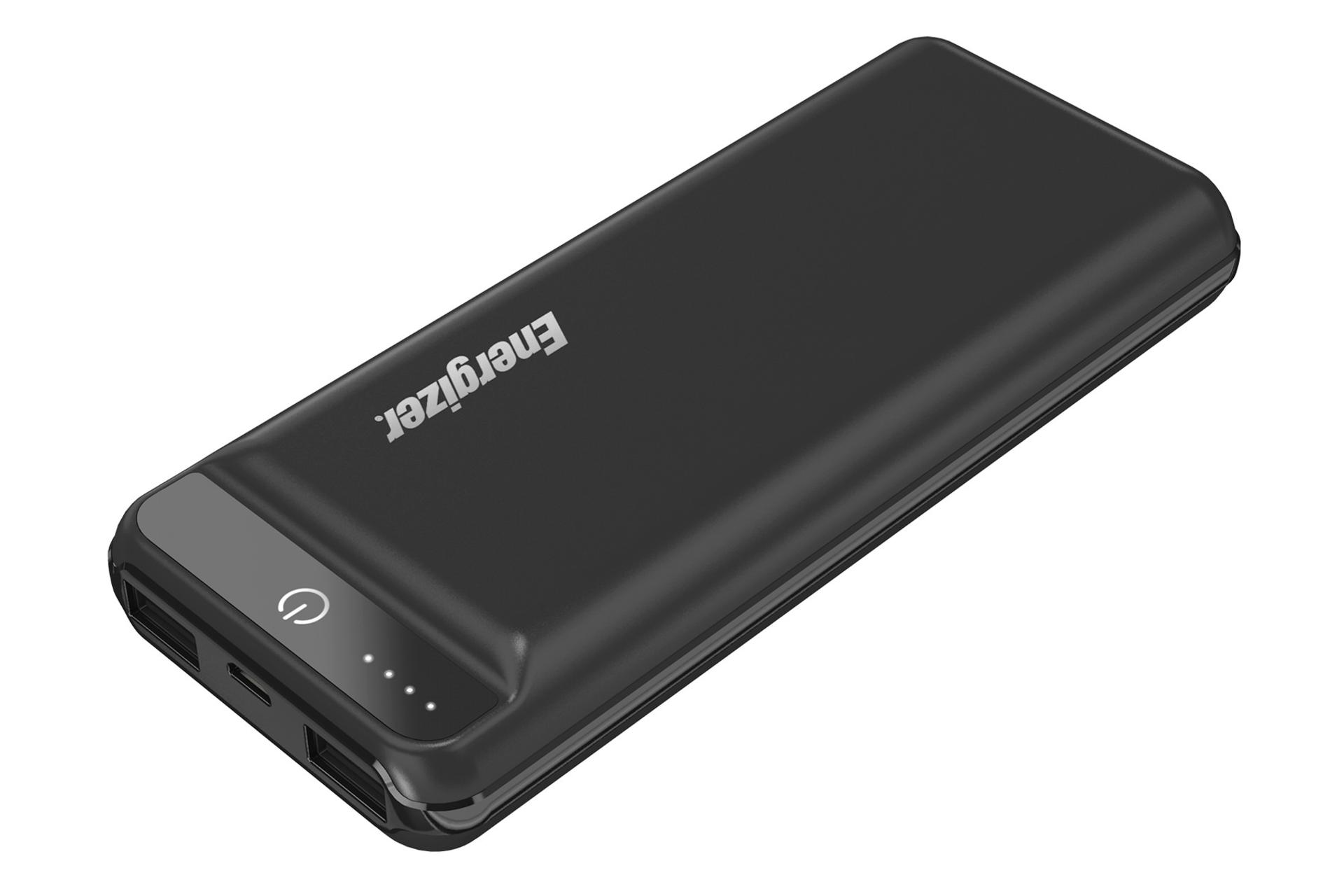 نمای گوشه پاور بانک انرجایزر UE20032 با ظرفیت 20000