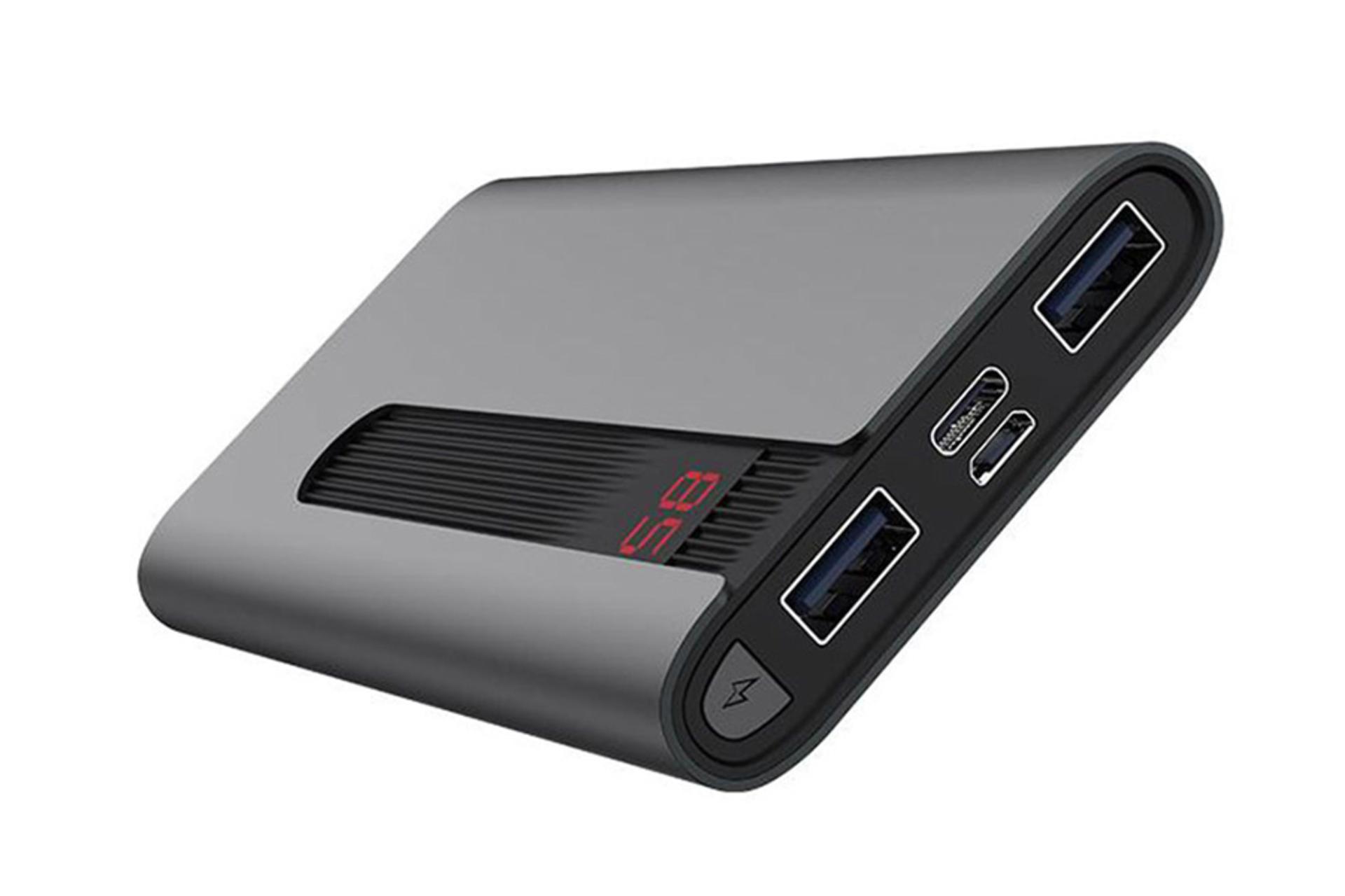 پاوربانک جلیکو RM-190 از نمای نزدیک و نمایش پورت ها