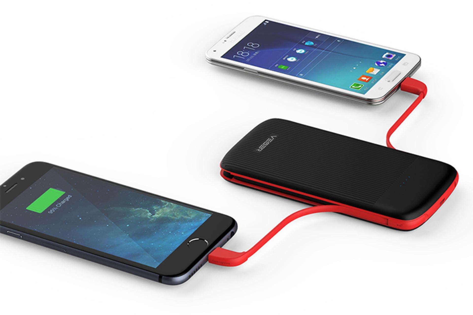 اتصال پاور بانک پاور بانک وگر VP-1012 به گوشی آیفون و اندروید