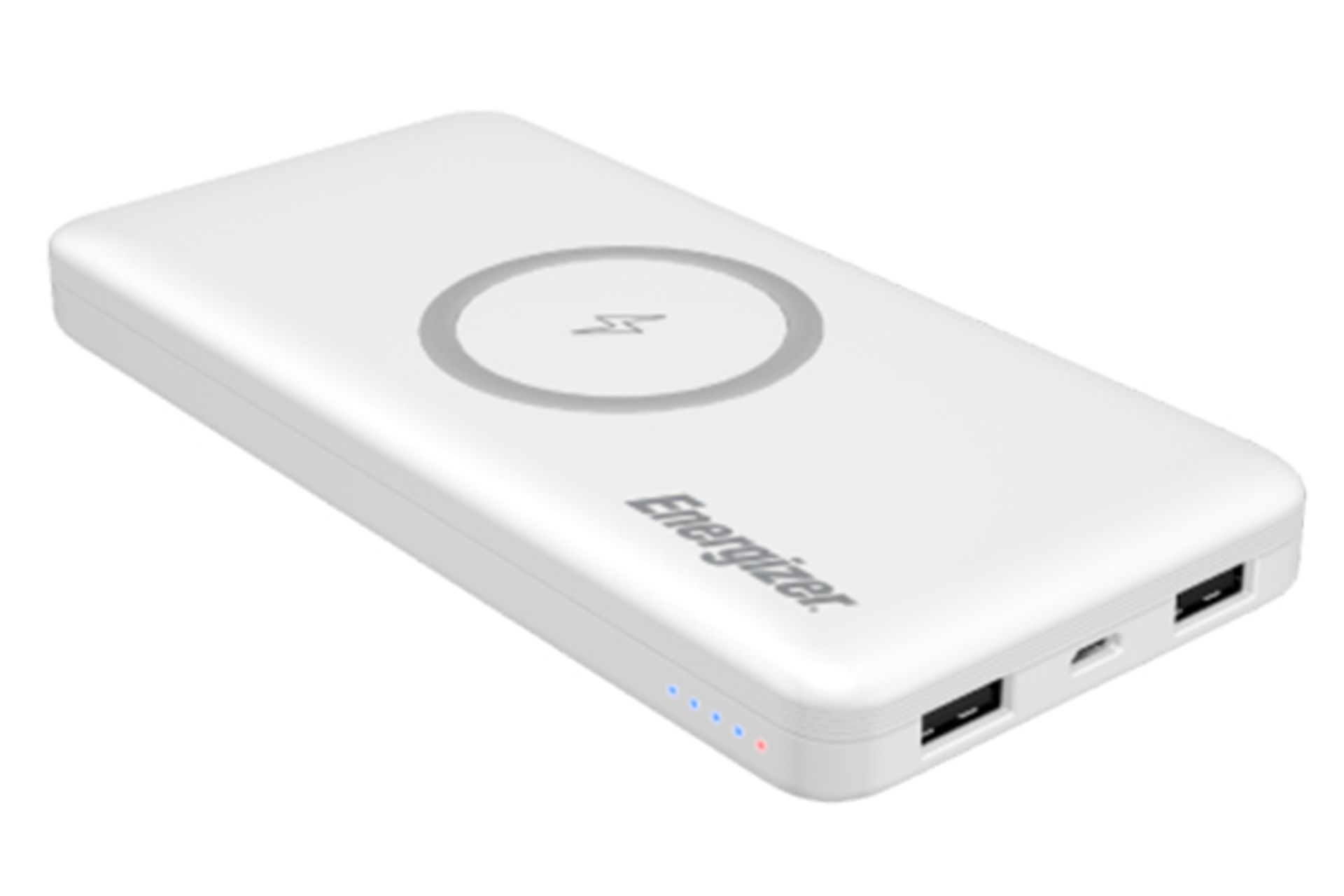 نمای کلی پاور بانک انرجایزر QE10003 بی سیم و محل درگاه ها