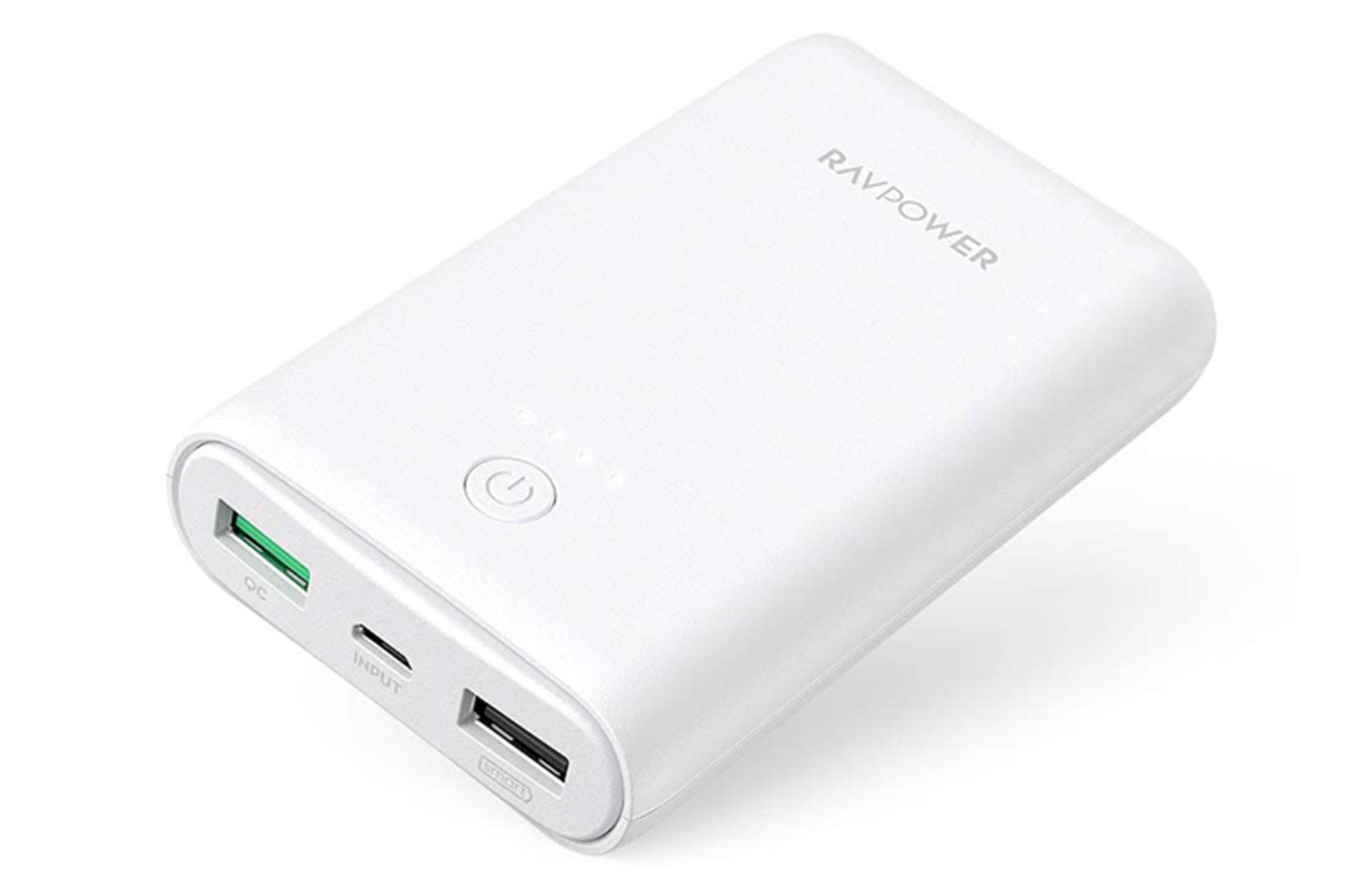 نمای کلی پاور بانک RAVPower RP-PB171 سفید