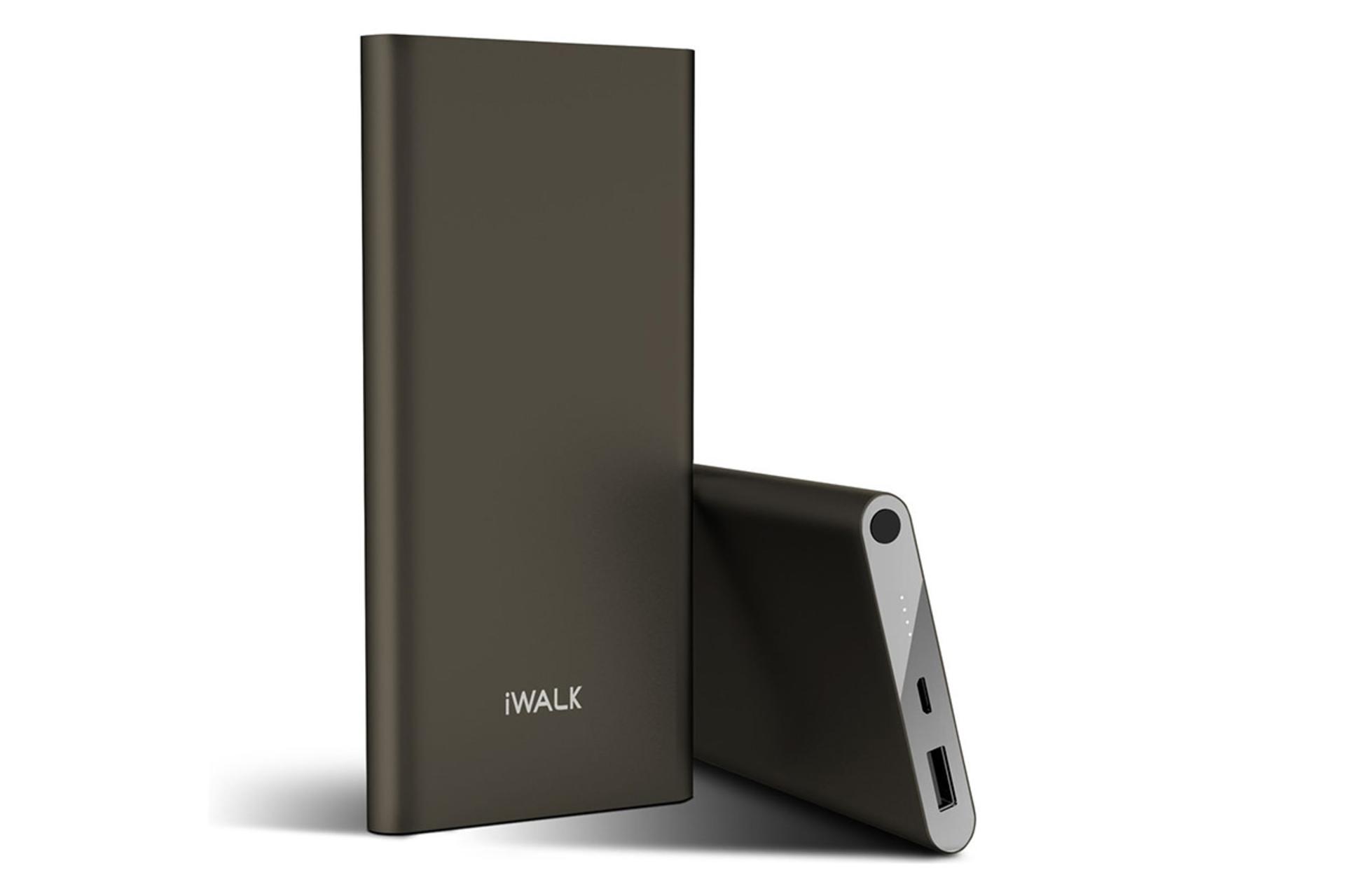 پاور بانک آی واک CHIC10000Q با ظرفیت 10000 میلی‌آمپر ساعت - نمای روی دستگاه و نمایش درگاه ها