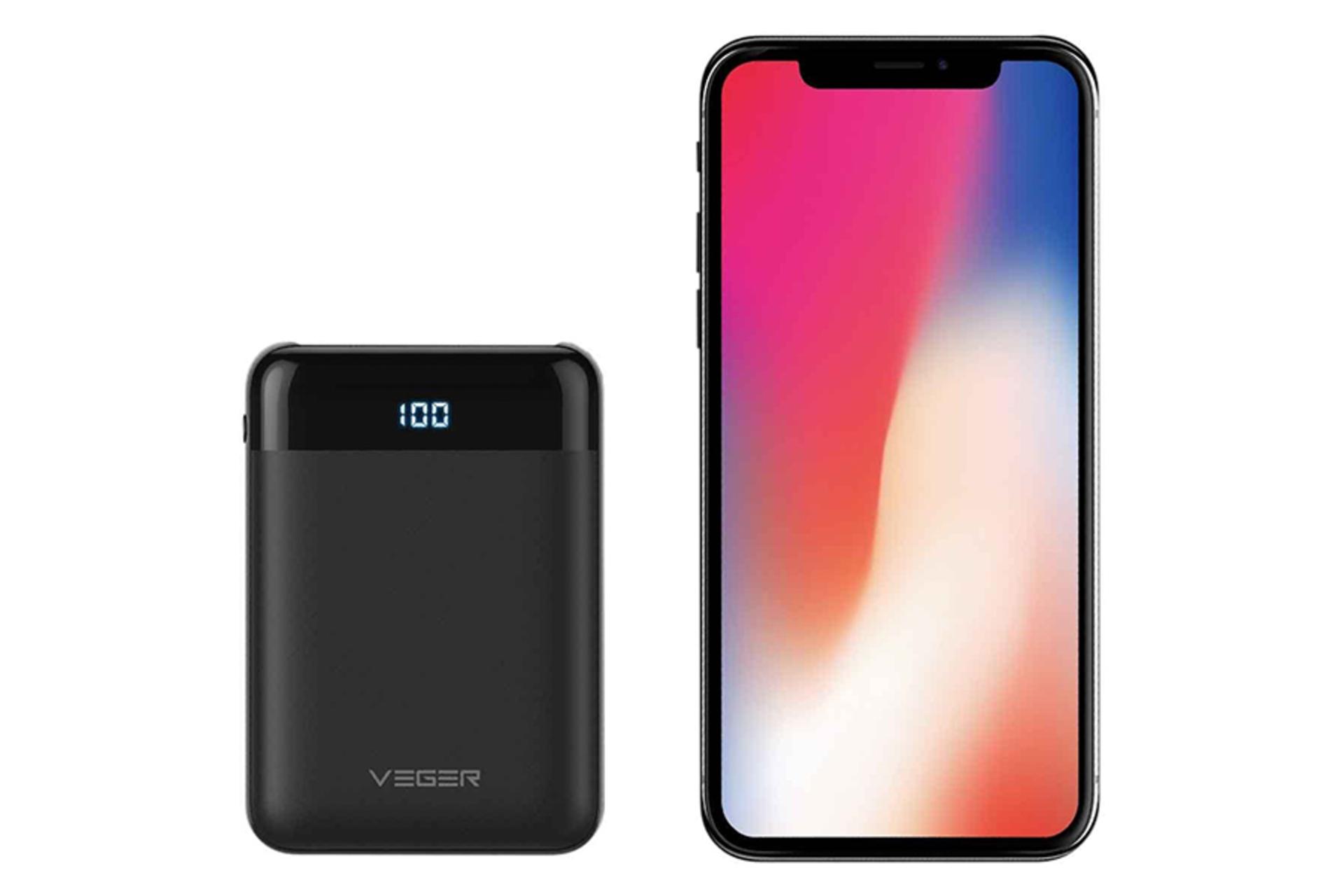 پاور بانک وگر VP-1049 به همراه گوشی هوشمند