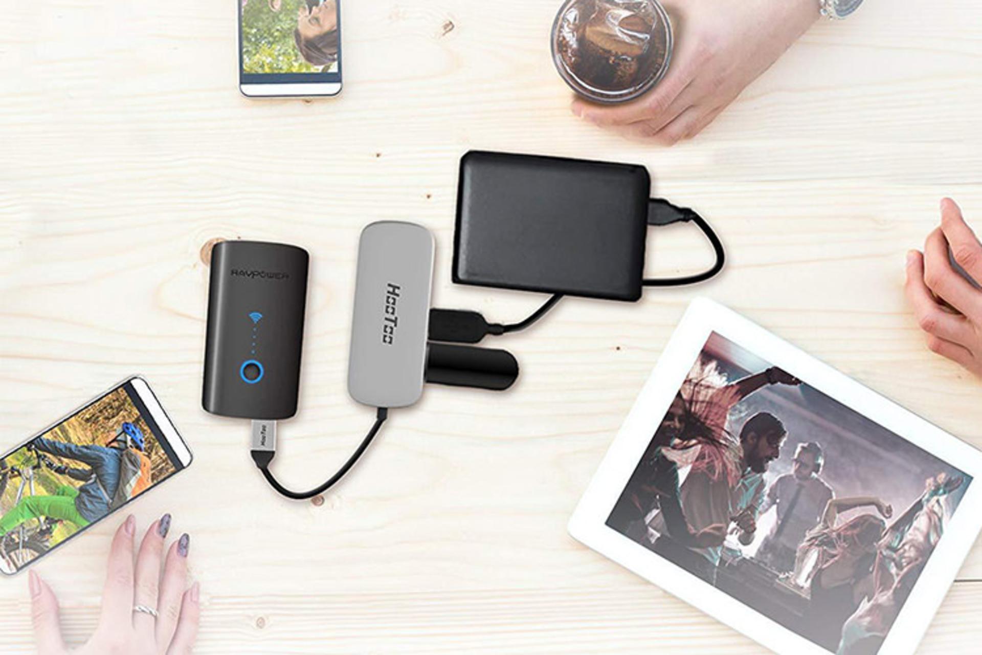 راوپاور FileHub N300 RP-WD03 با ظرفیت 6000 میلی‌آمپر ساعت / RAVPower FileHub N300 Wireless Travel 