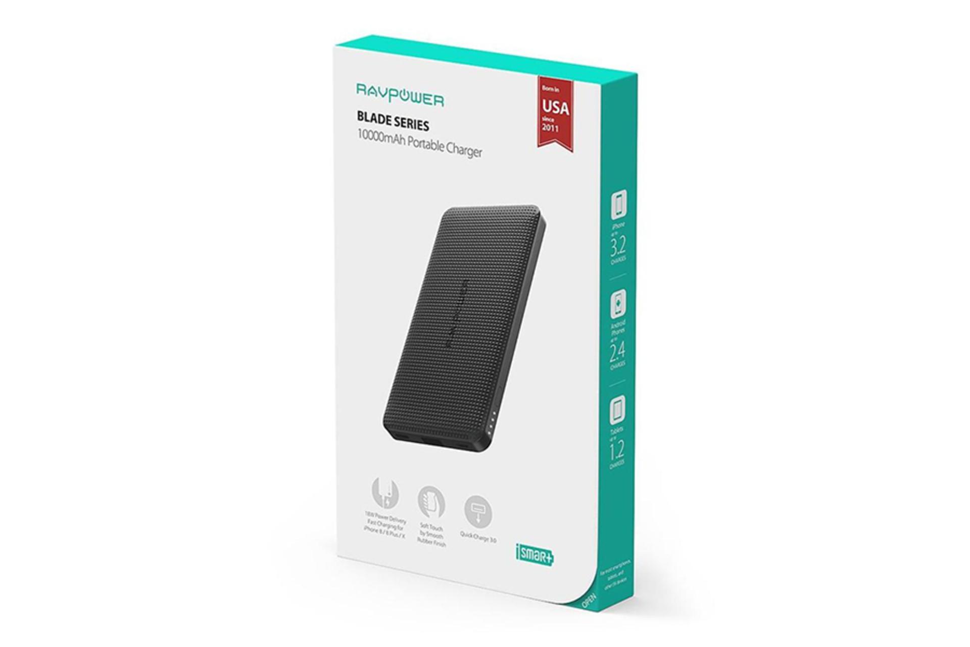 راوپاور RP-PB094 با ظرفیت 10000 میلی‌آمپر ساعت / RAVPower RP-PB094 10000mAh