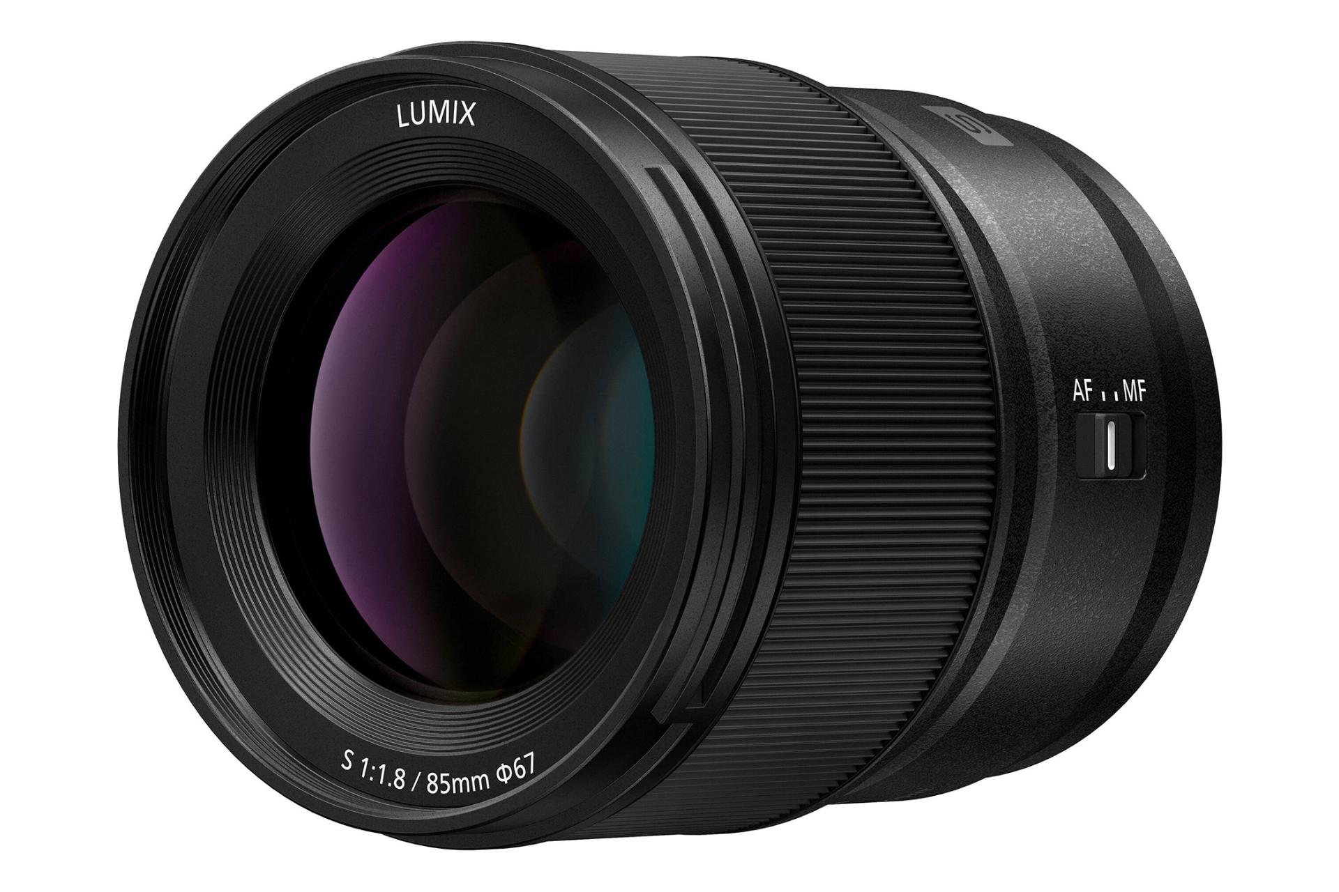 نمای بدنه و شیشه جلو لنز پاناسونیک لومیکس اس 85 میلی‌متری F1.8