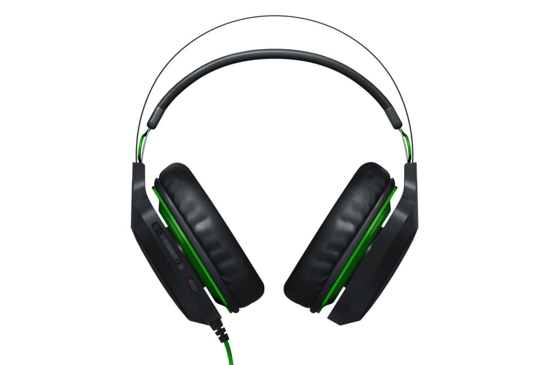 نمای روبرو هدست گیمینگ ریزر Razer Electra V2 مشکی