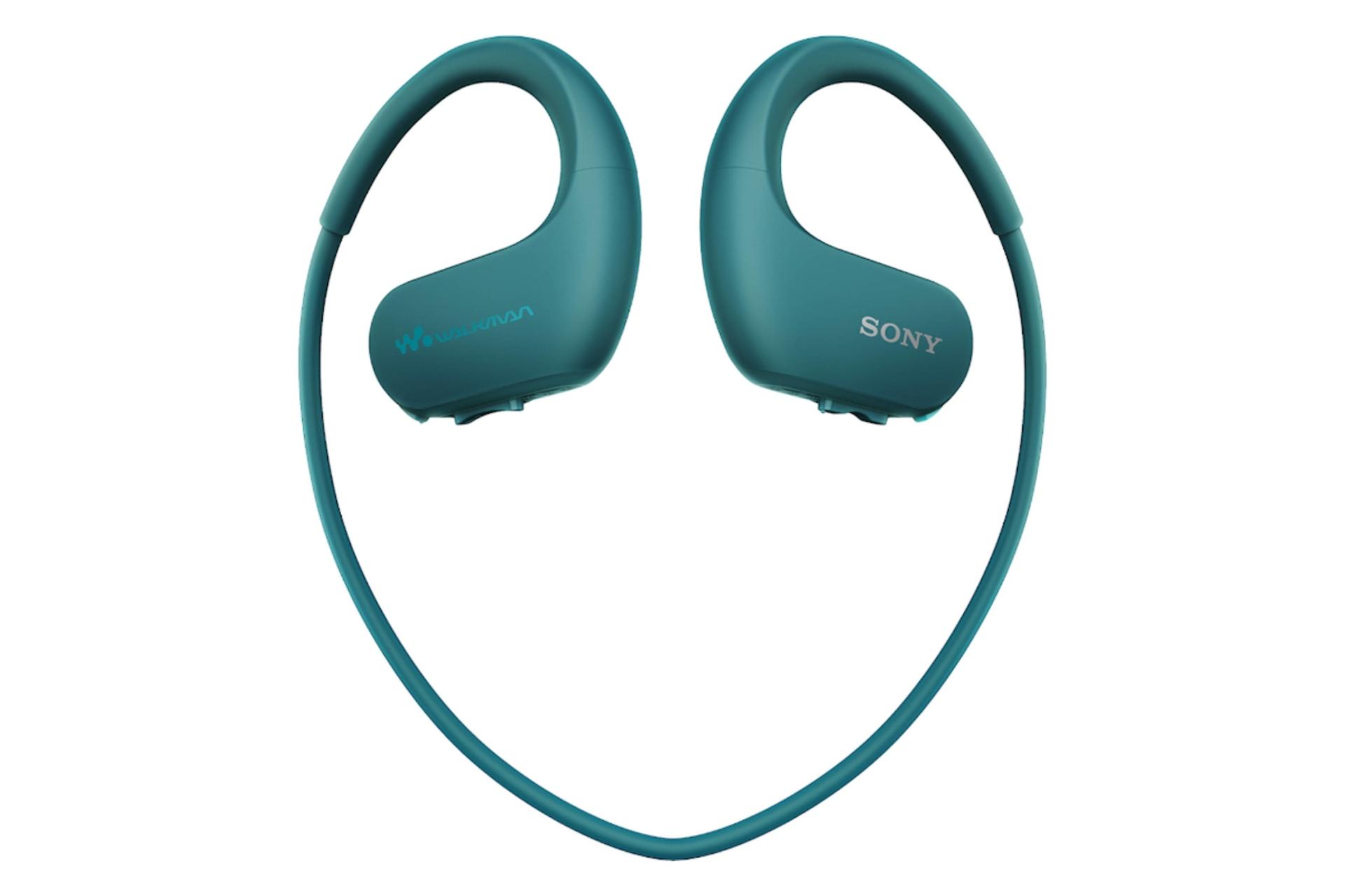 نمای روبرو هدفون بی سیم سونی Sony NW-WS414 آبی