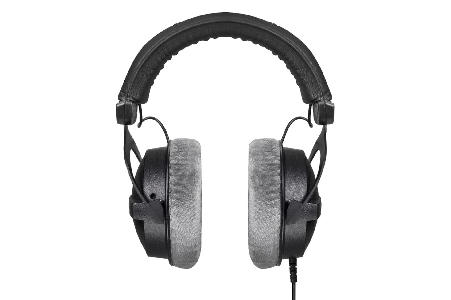 نمای روبرو هدفون بیرداینامیک Beyerdynamic DT 770 PRO 32 Ohm ایرپد سفید