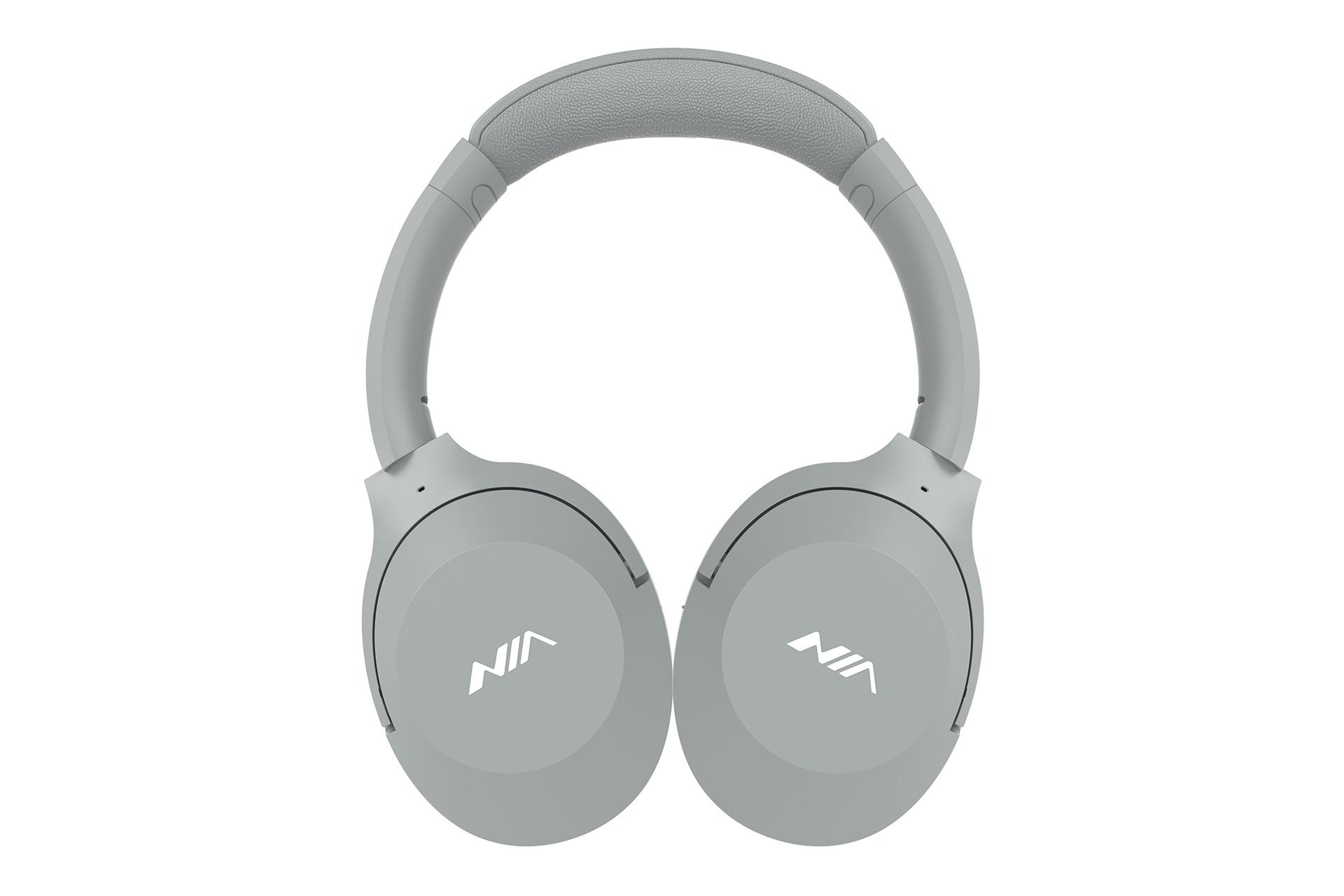 هدفون بی سیم نیا NX100 طوسی نمای جلو