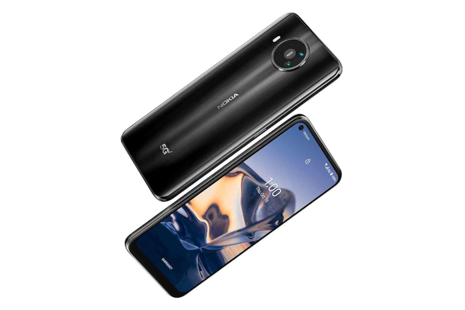 نمای پشت گوشی موبایل نوکیا 8 V 5G UW خاکستری