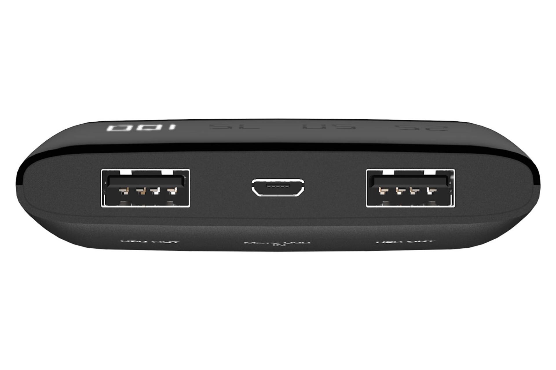 نمای درگاه های پاور بانک انرجایزر UE15006