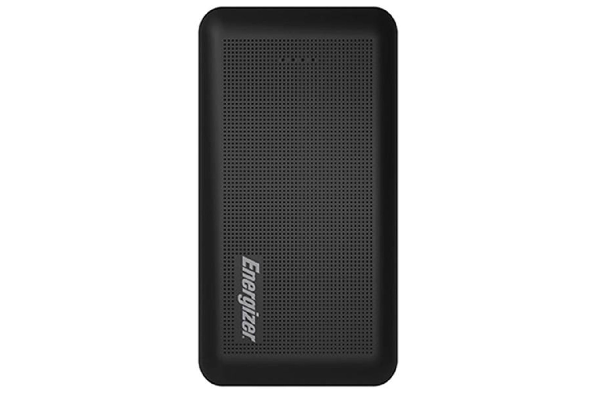 نمای جلوی پاور بانک انرجایزر UE15005 با ظرفیت 15000 میلی‌آمپر ساعت با رنگ مشکی