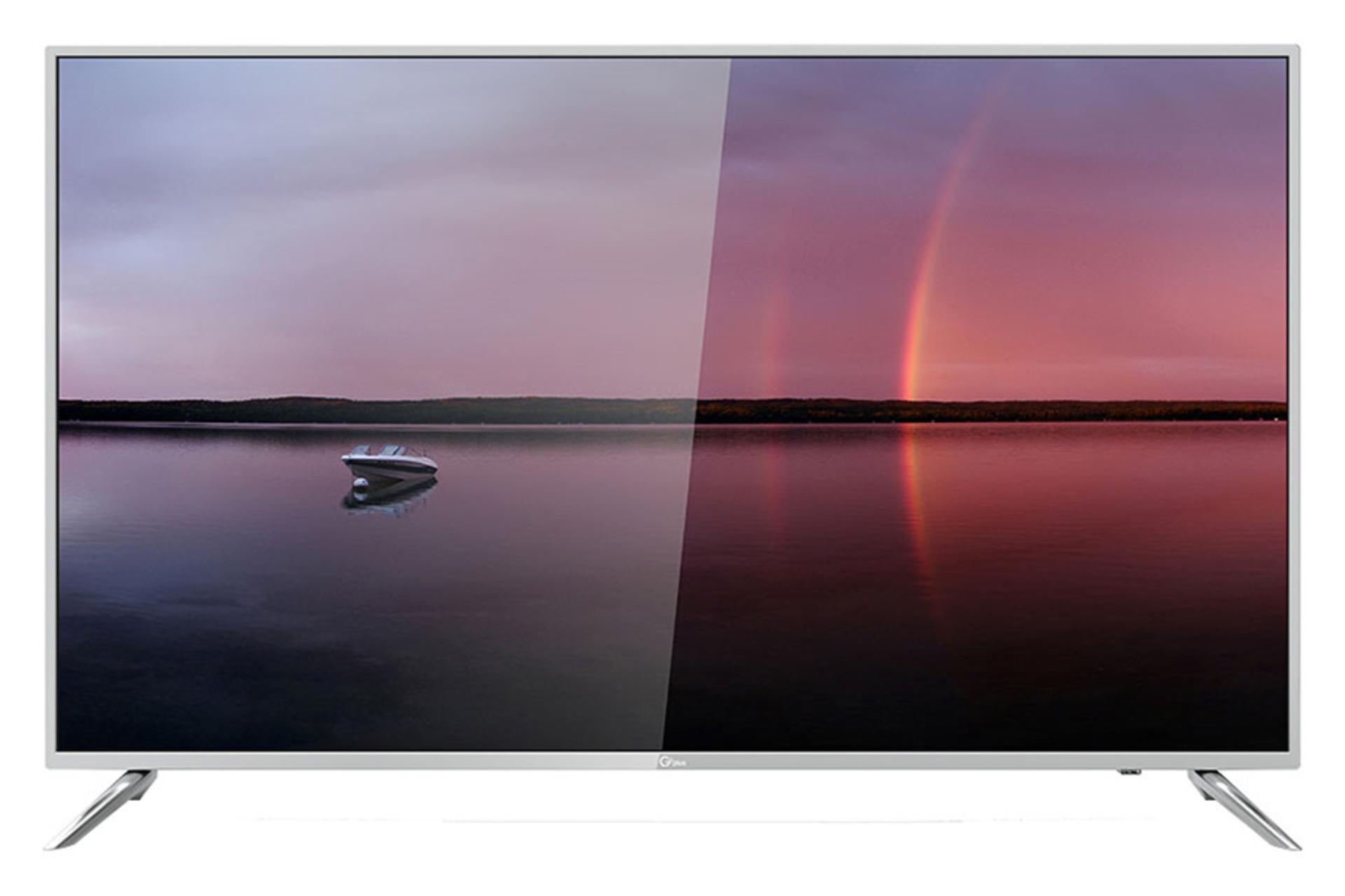 نمای جلو تلویزیون جی پلاس 55GU812S با صفحه روشن