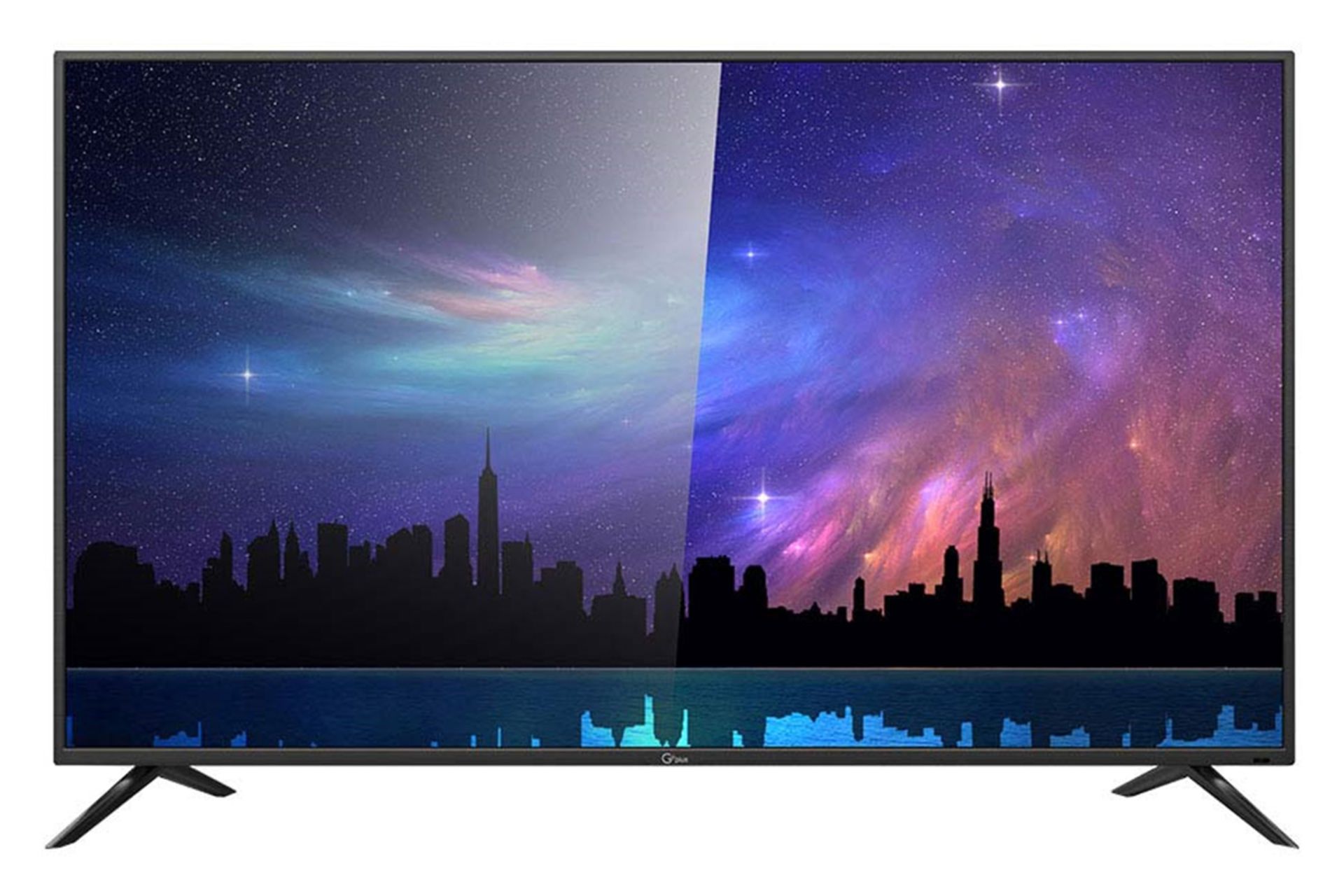 نمای جلو تلویزیون جی پلاس 50GH412N با صفحه روشن