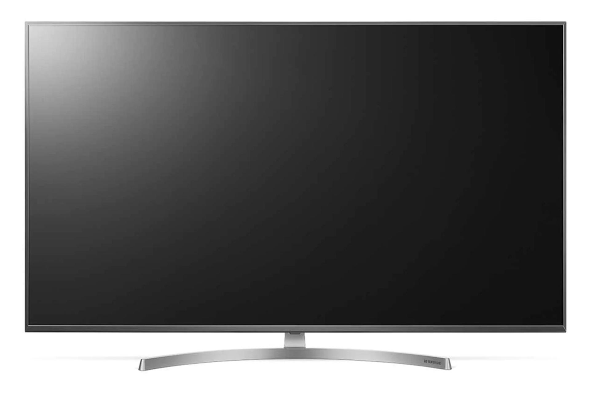 نمای جلو تلویزیون ال‌جی 75SK8100 با صفحه خاموش