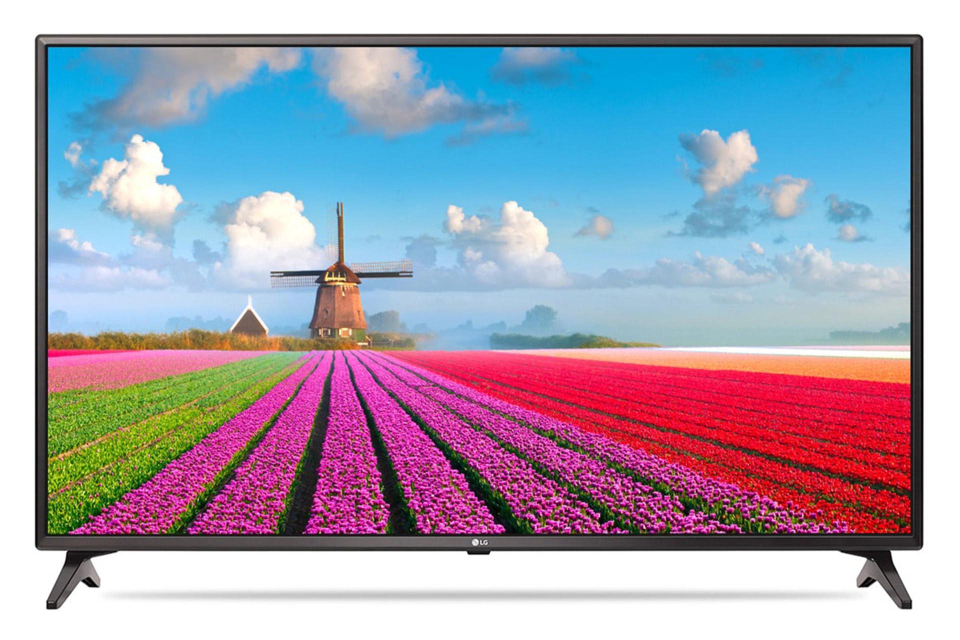 نمای جلو تلویزیون ال جی 43LJ6200 در حالت روشن