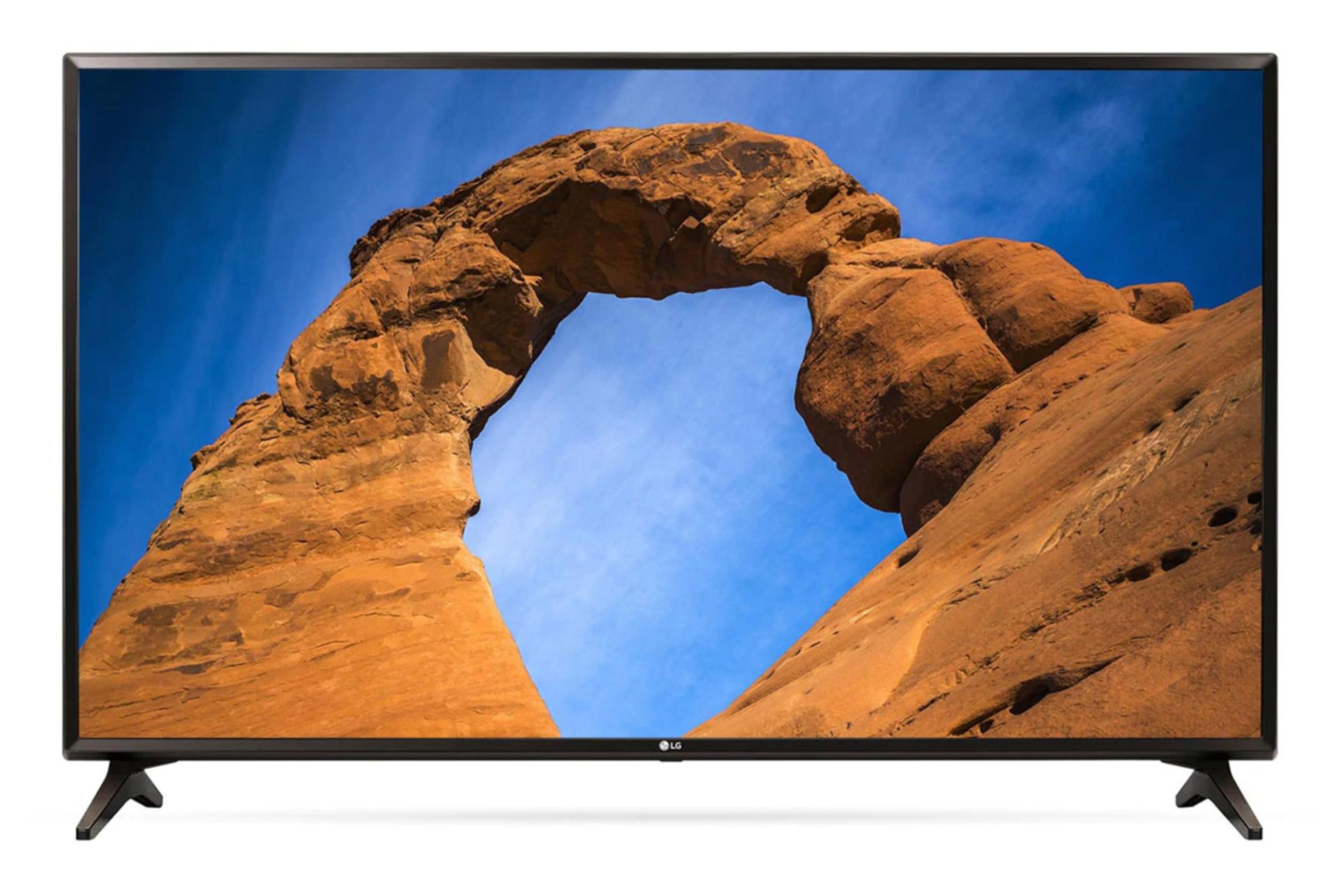 نمای جلو تلویزیون ال جی 43LK60300GI در حالت روشن