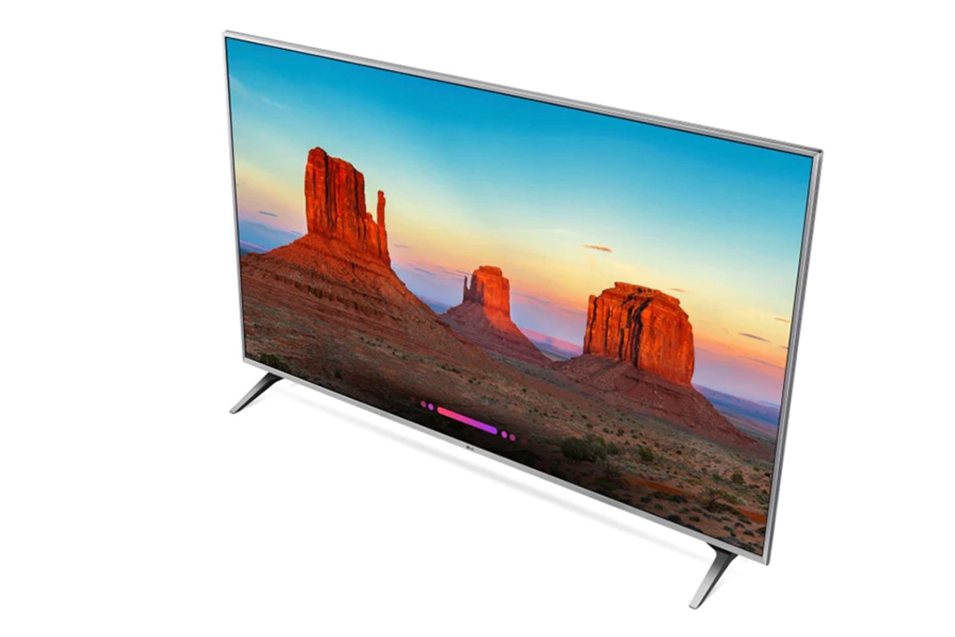 نمای بالا و کنار تلویزیون ال جی 65UK7700