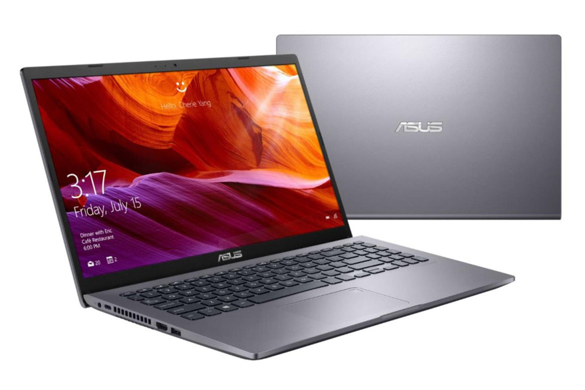 نمای پشت و جلو لپ تاپ ایسوس X509JB